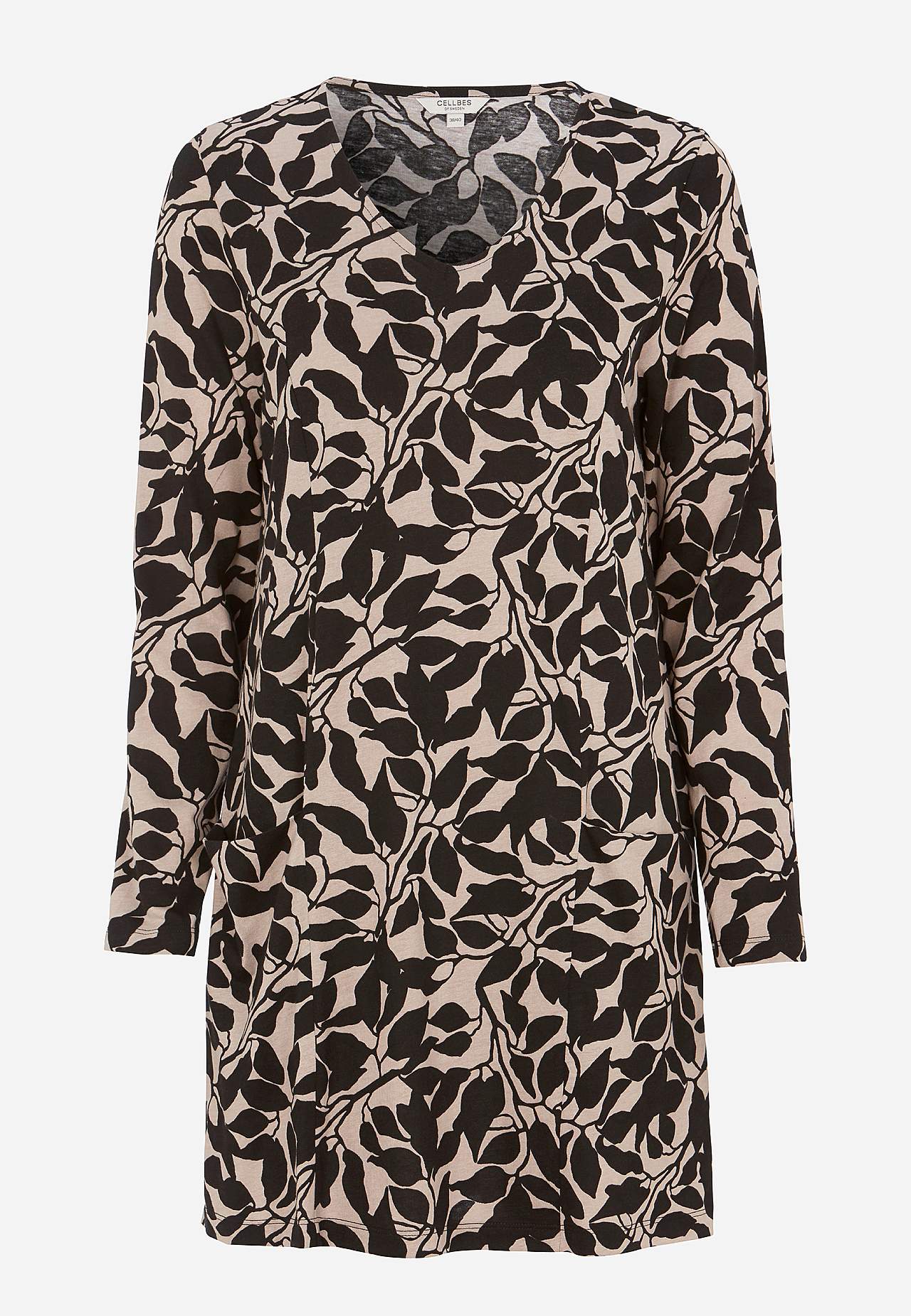 V-neck jersey tuniq with pockets