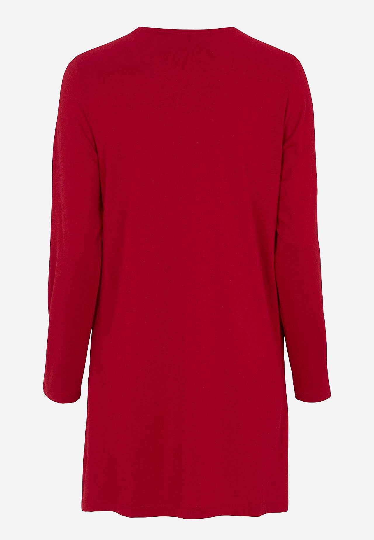 V-neck jersey tuniq with pockets
