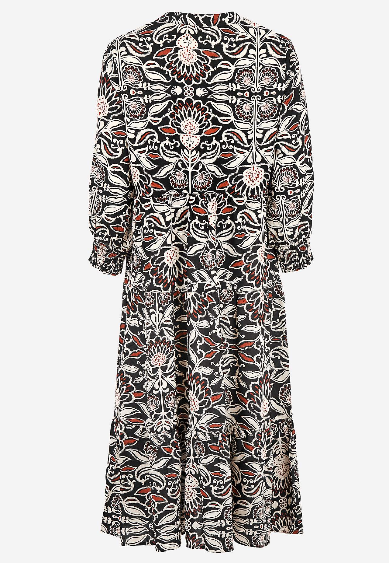 Dress with flounces