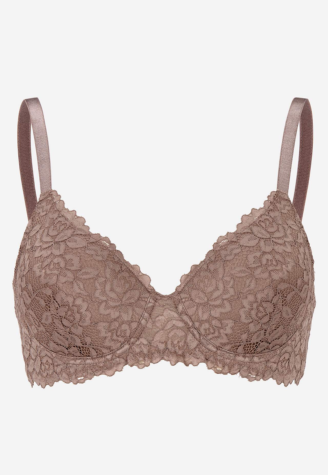 Underwired lace bra