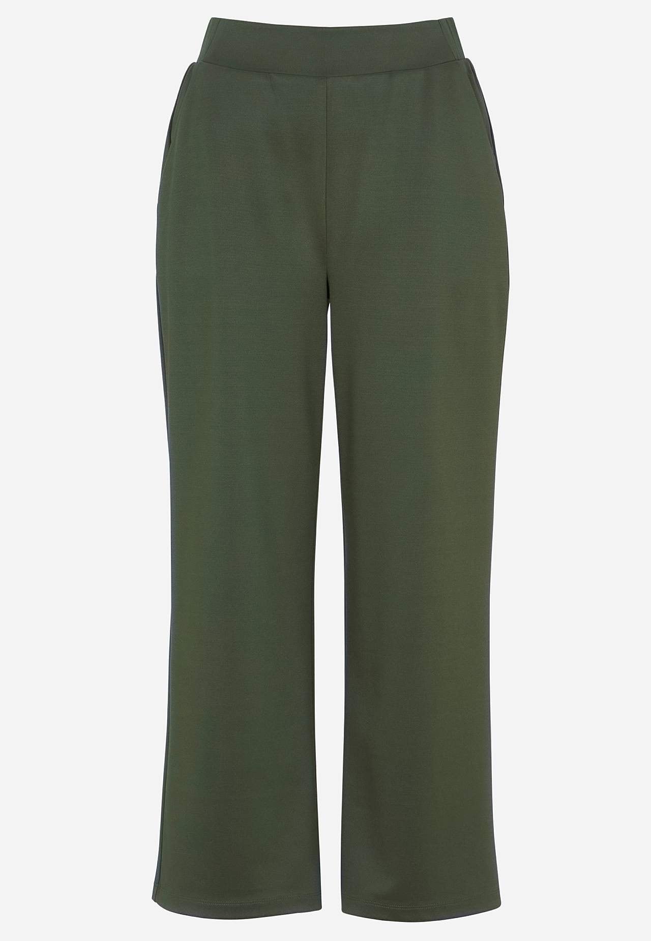 Jersey pants with ankle length