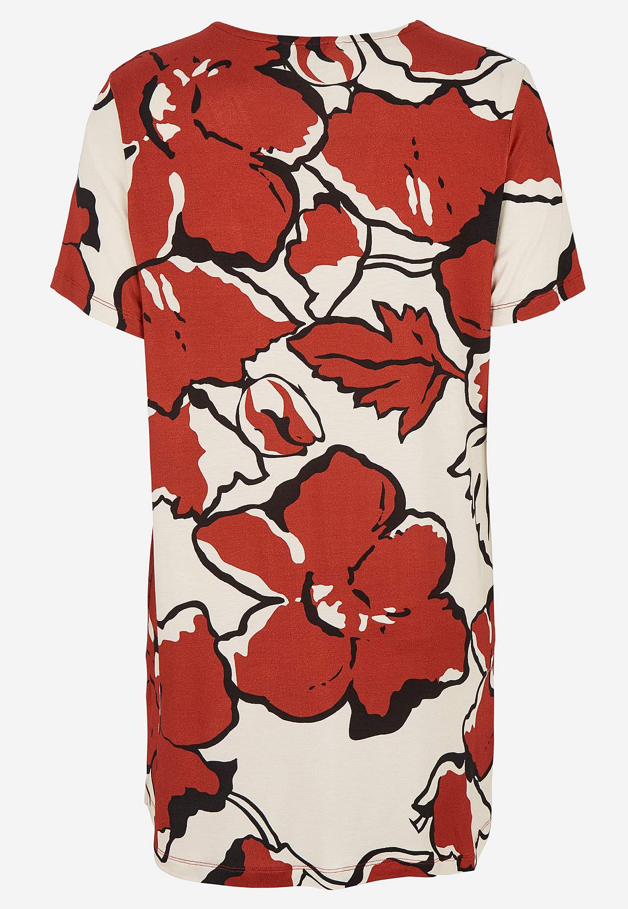 V-neck jersey tuniq