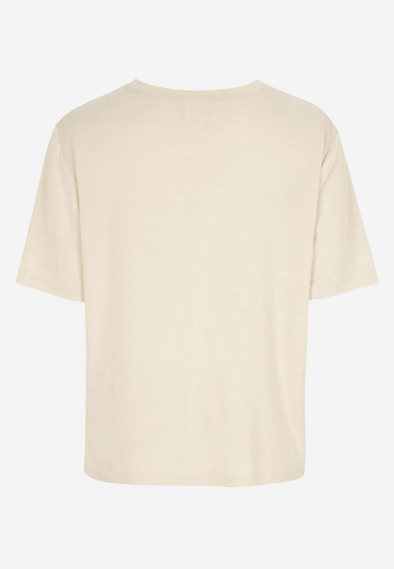 Jersey top with crew-neck