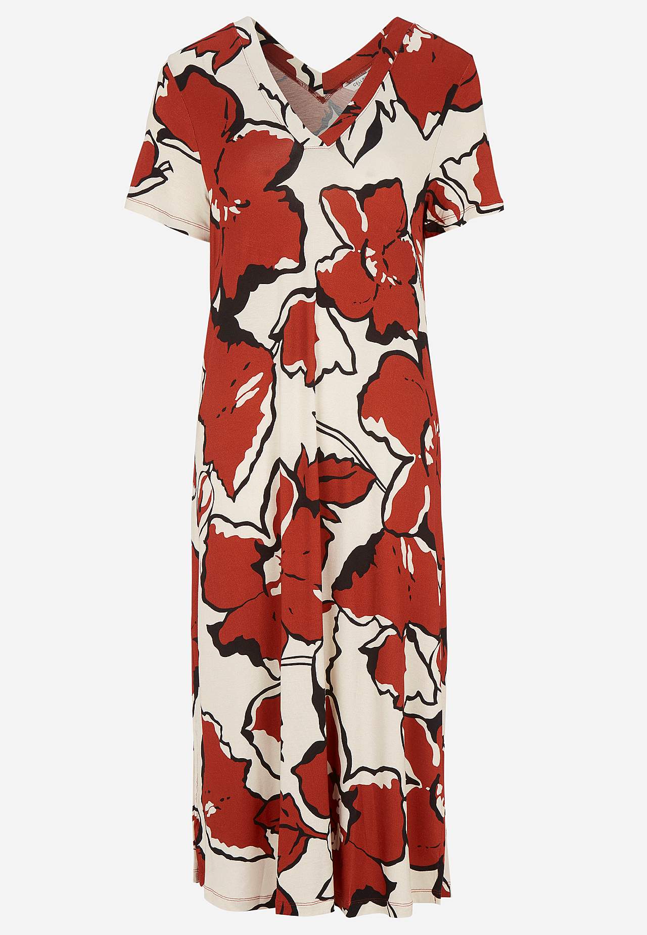 V-neck jersey dress