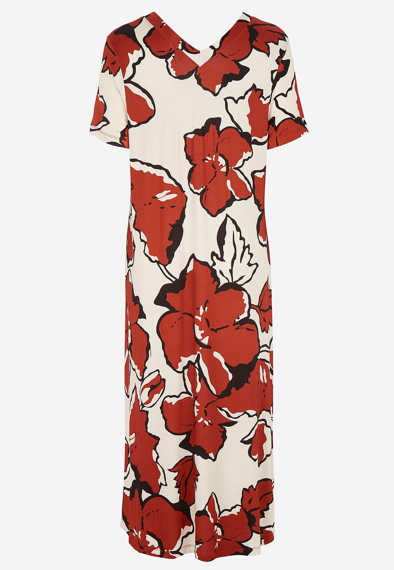 V-neck jersey dress