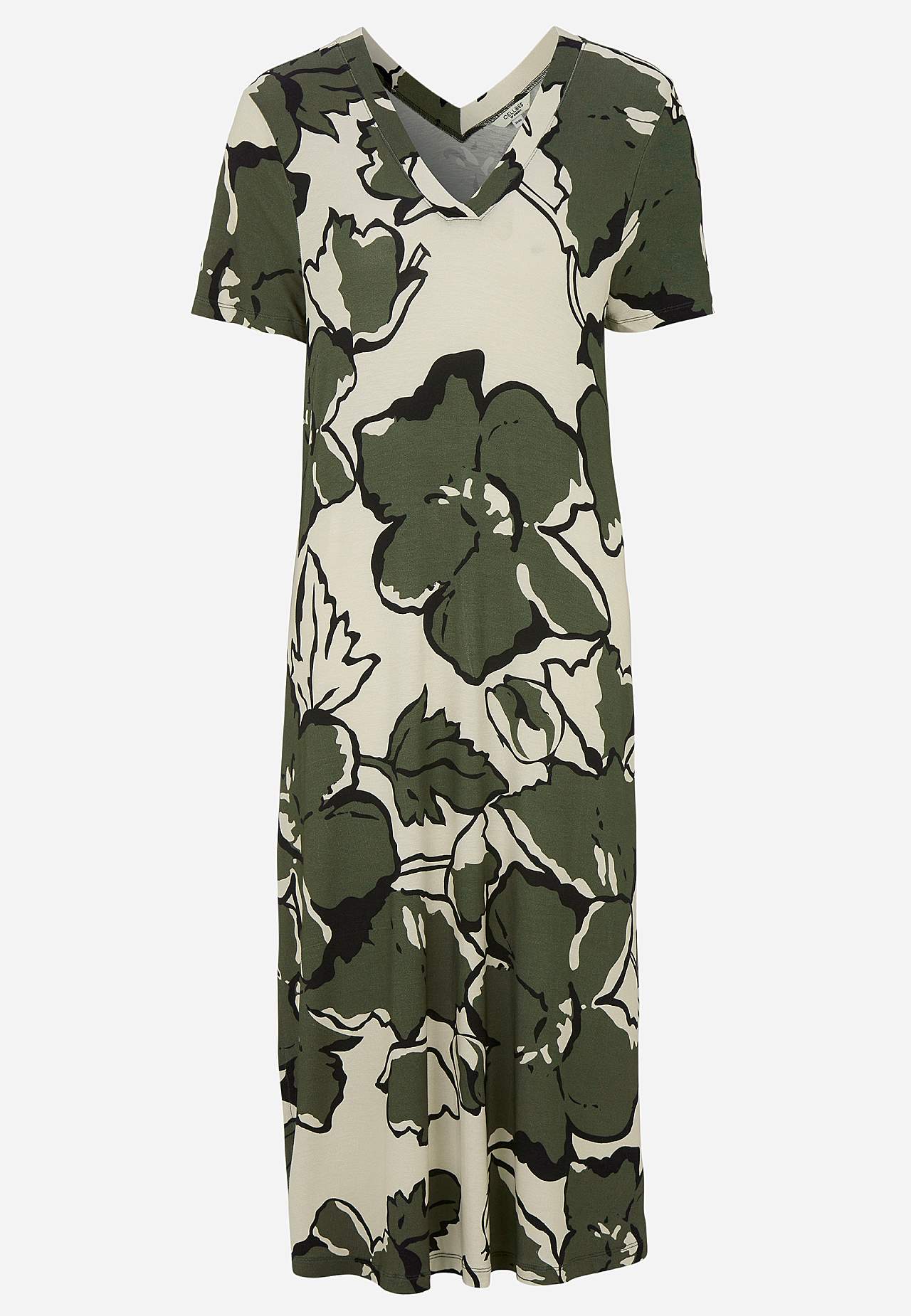 V-neck jersey dress