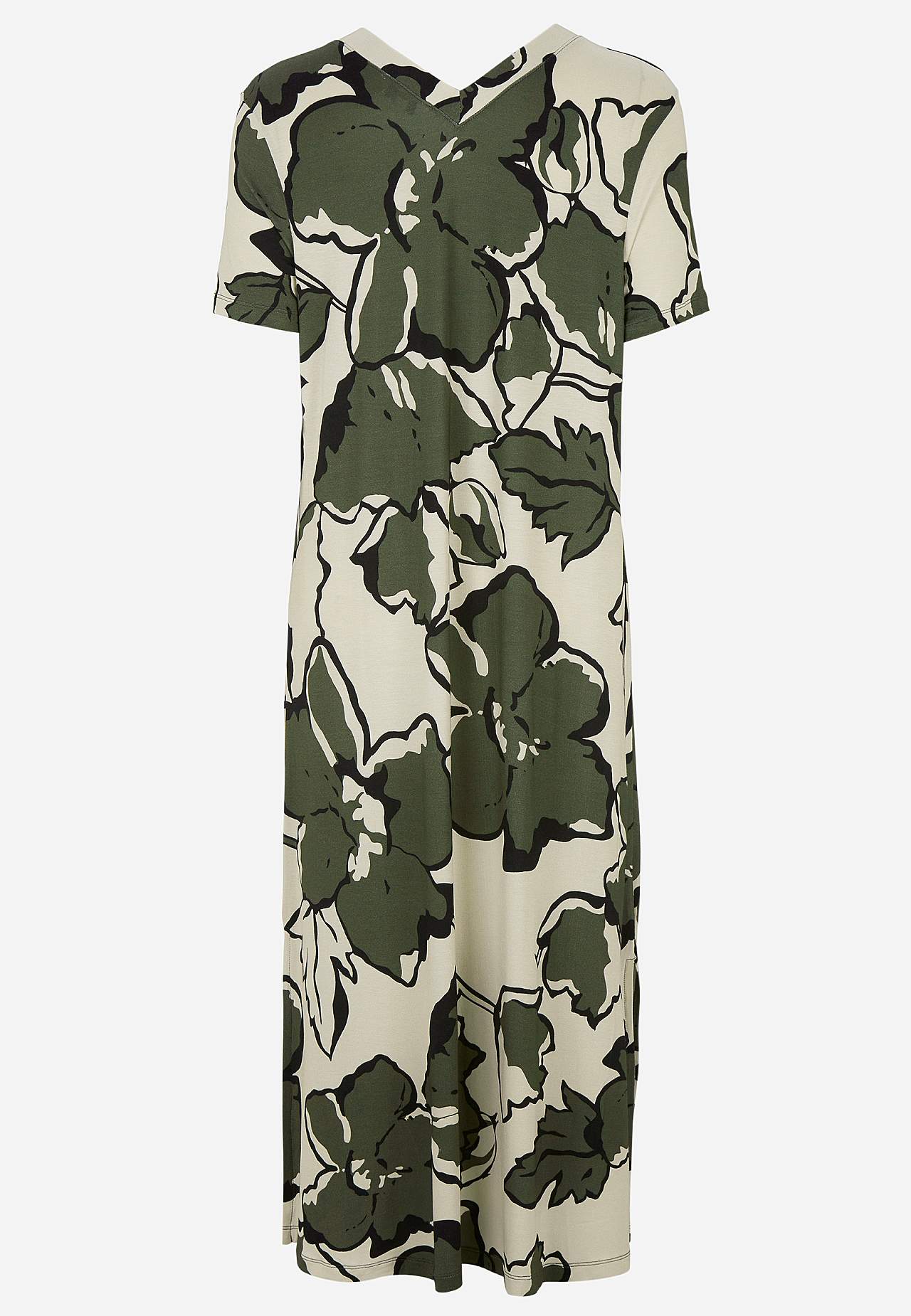 V-neck jersey dress