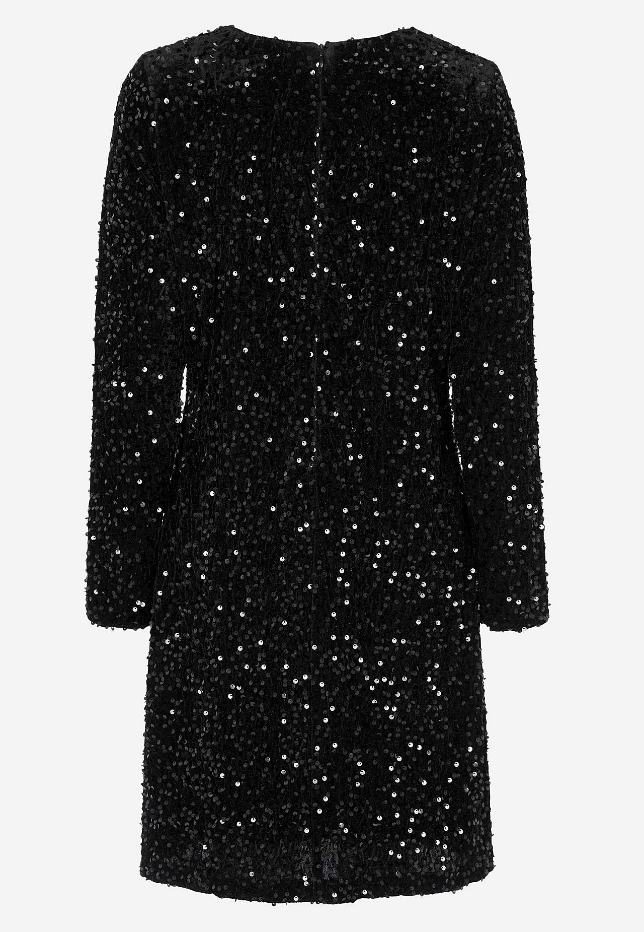 Sequin dress in stretchy velour