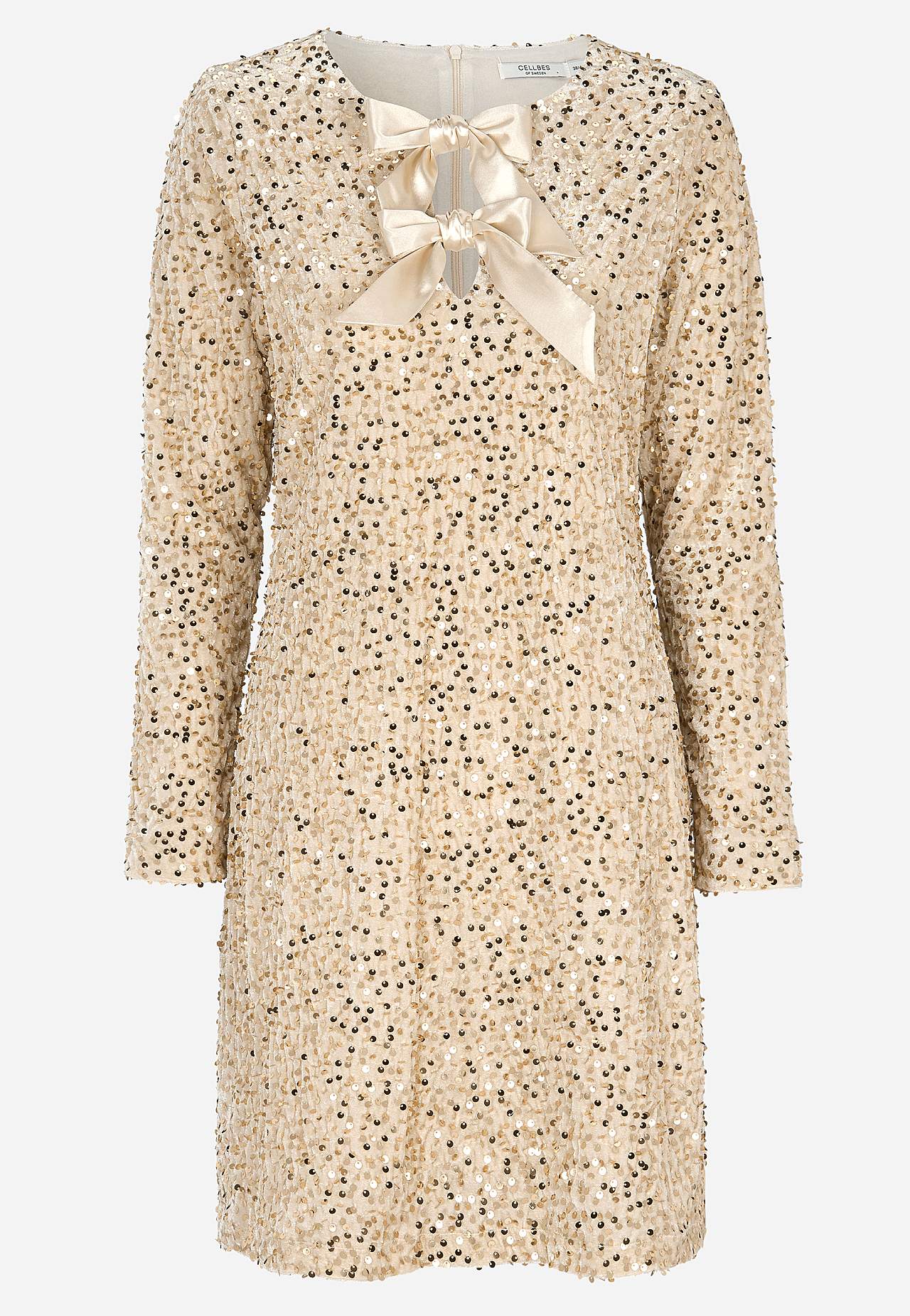 Sequin dress in stretchy velour