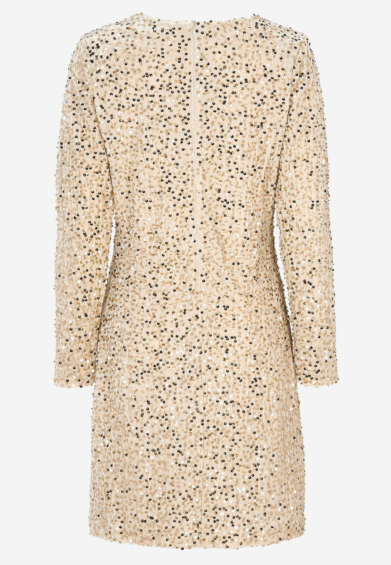 Sequin dress in stretchy velour