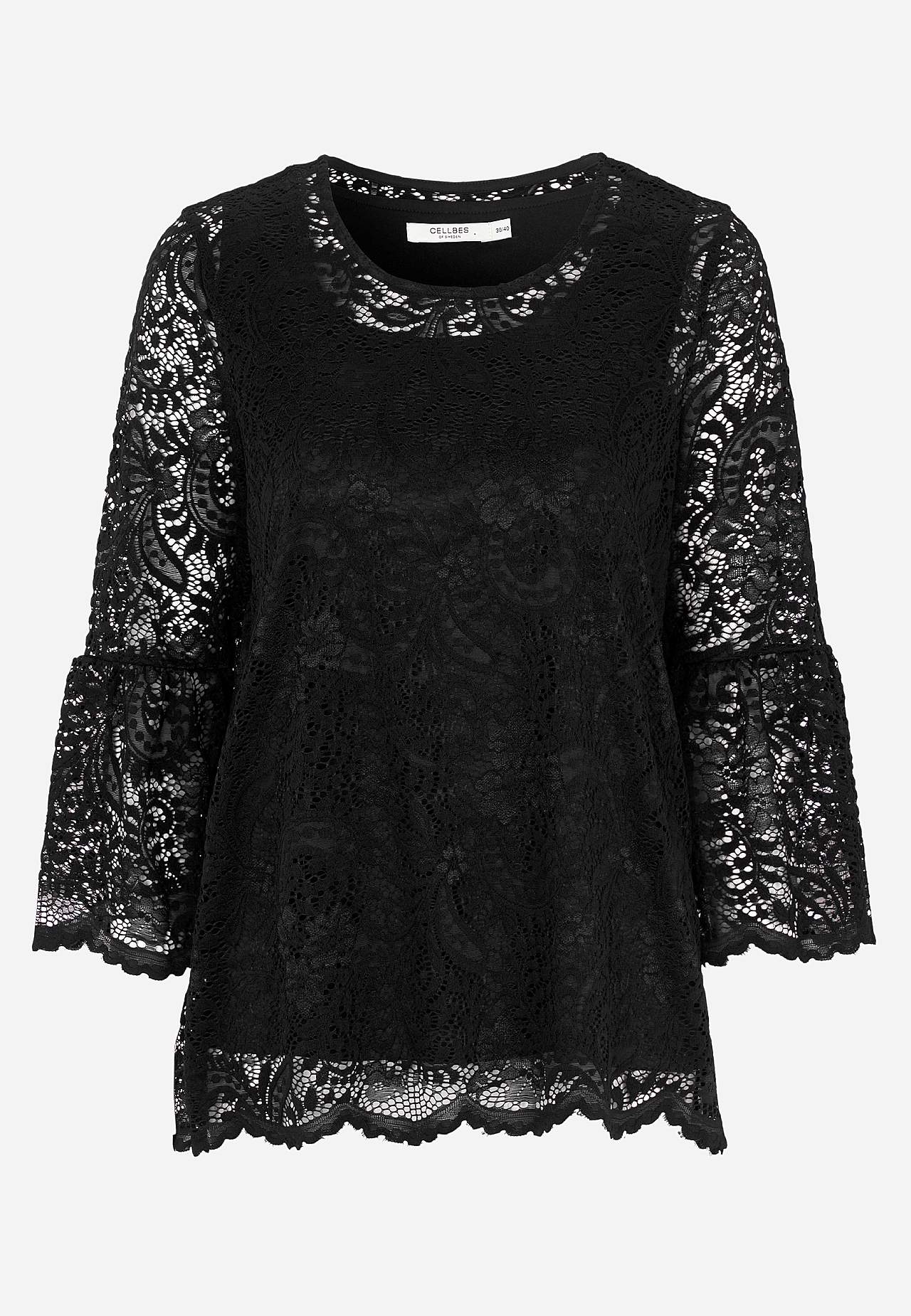 Lace top with bell sleeve