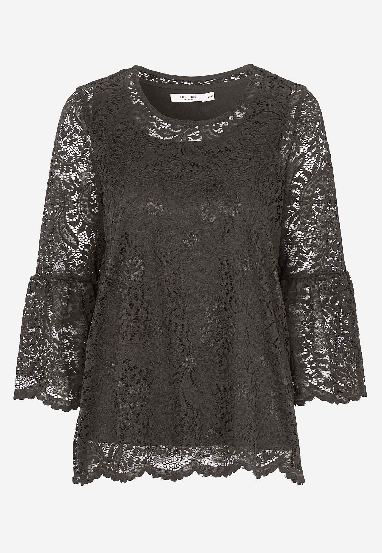 Lace top with bell sleeve