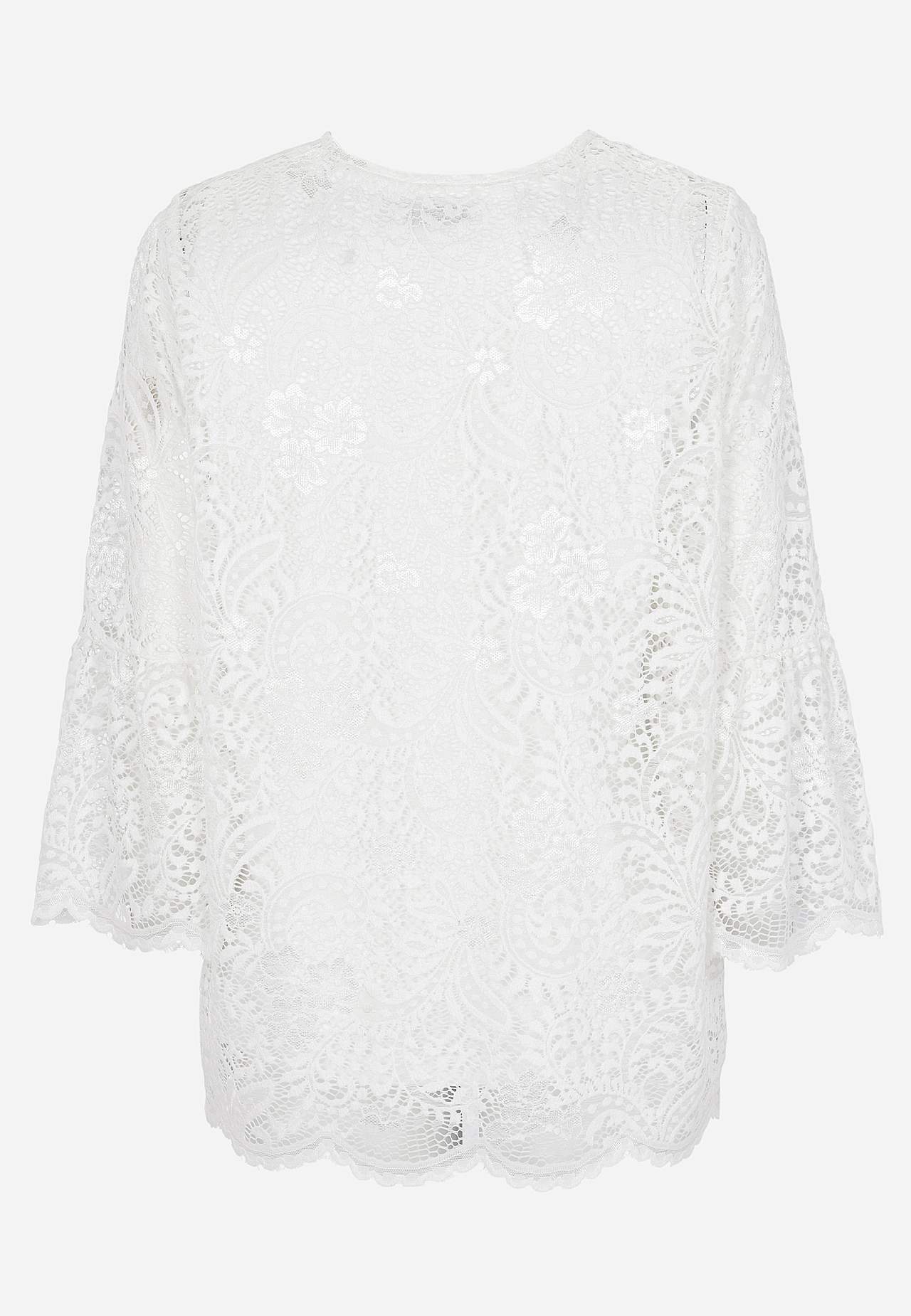 Lace top with bell sleeve