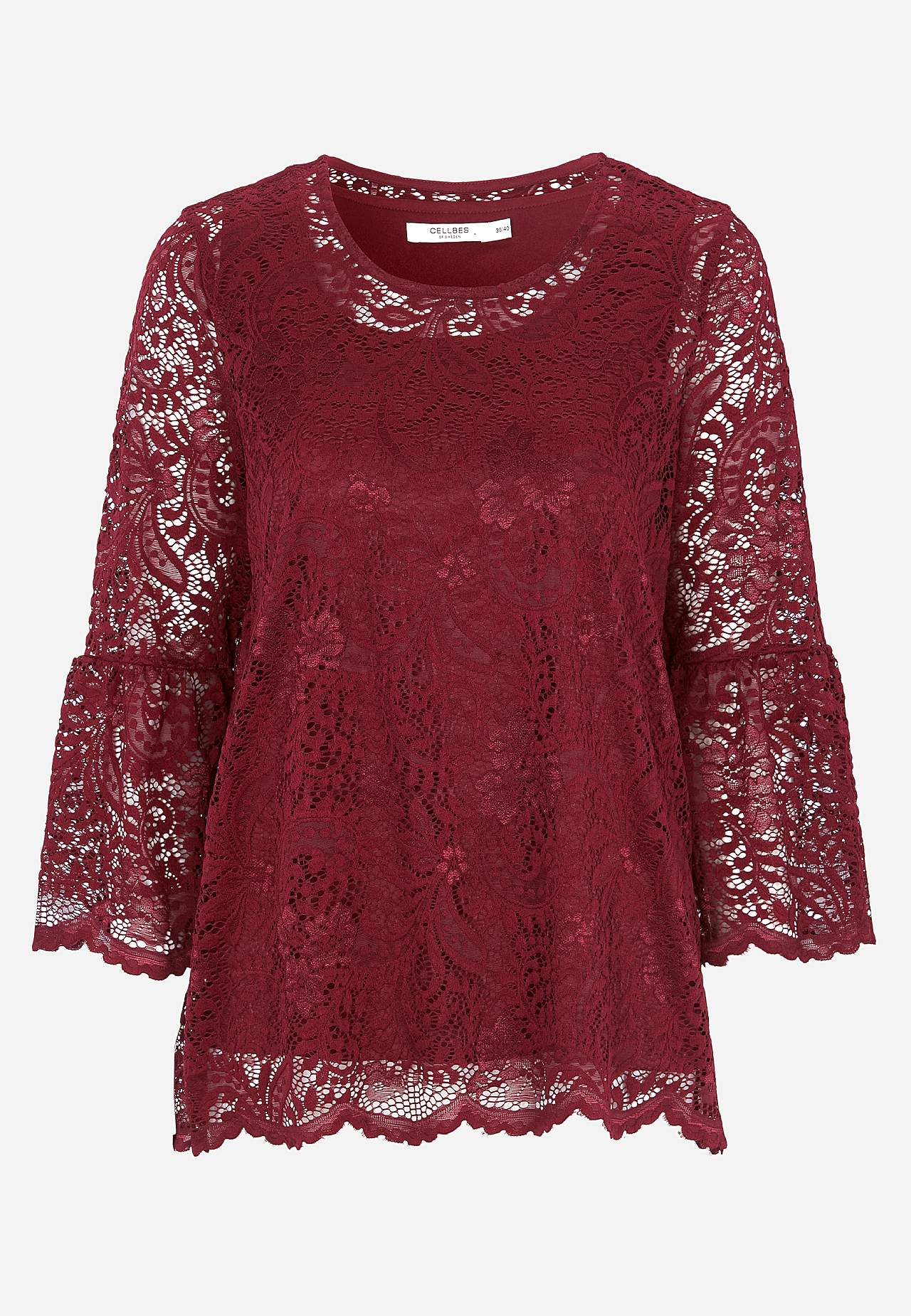 Lace top with bell sleeve