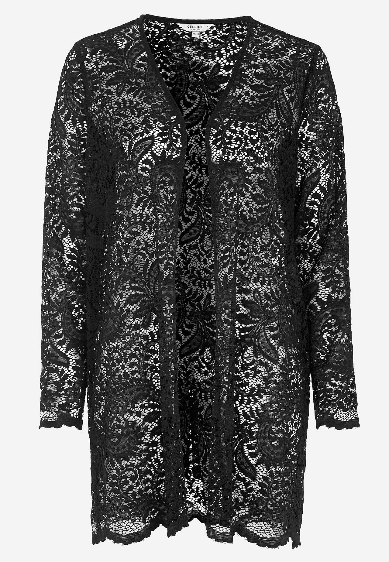 Lace top with cardigan design