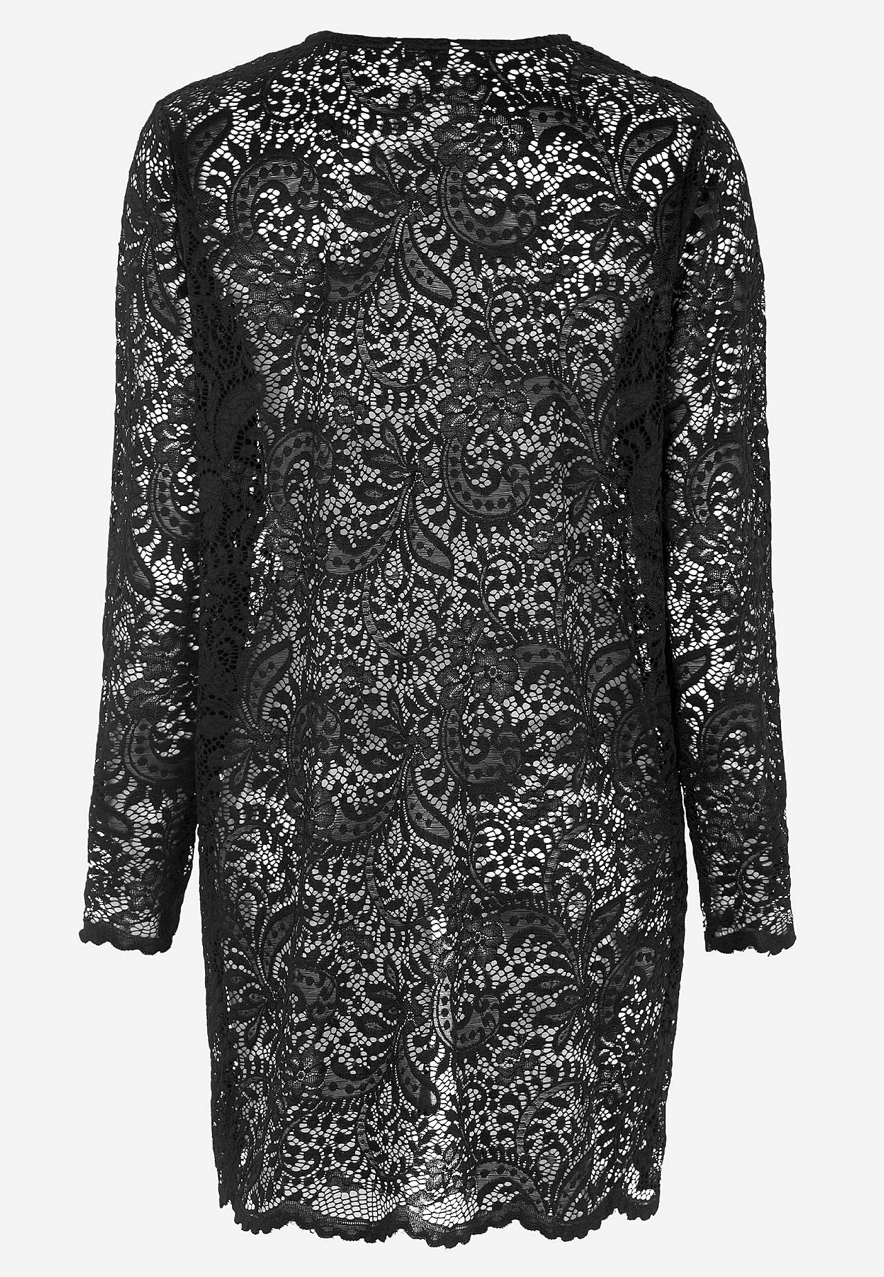 Lace top with cardigan design