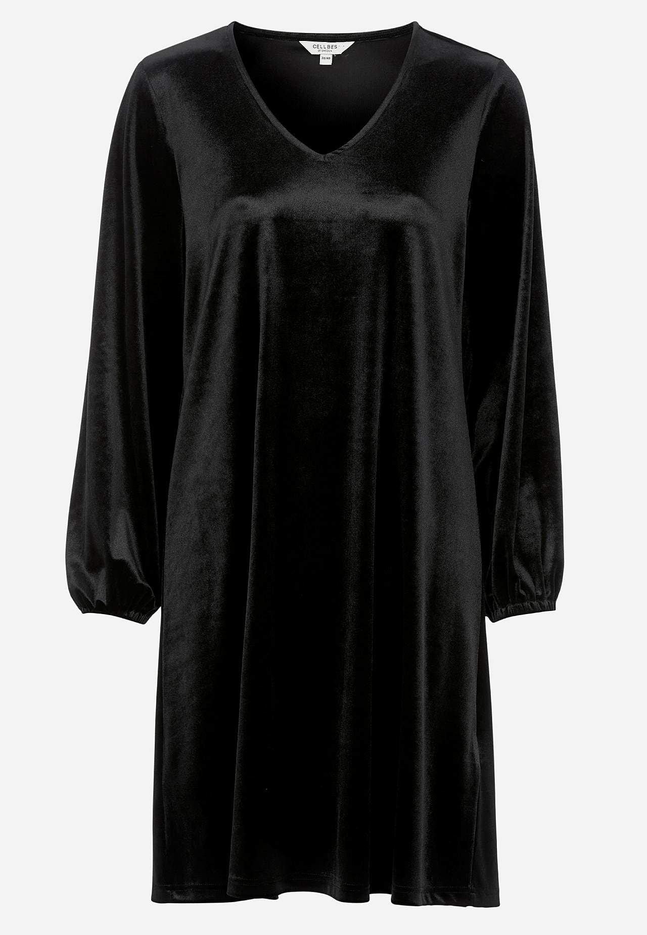 V-neck velvet dress