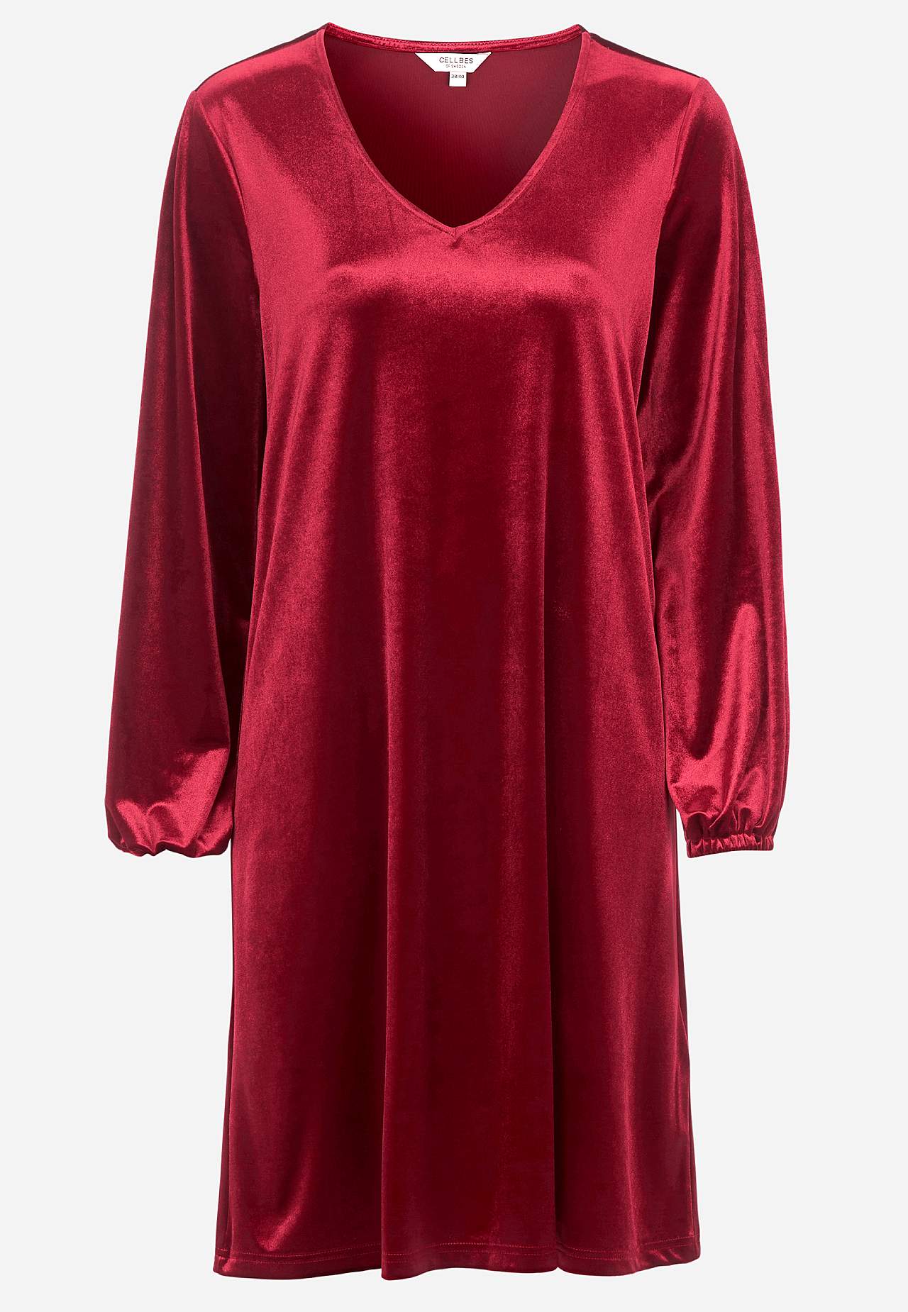 V-neck velvet dress