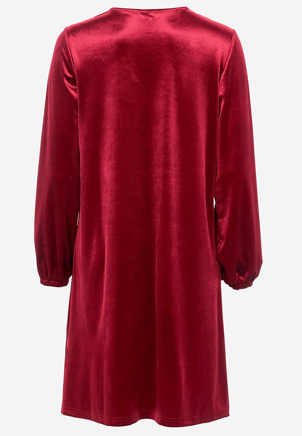 V-neck velvet dress