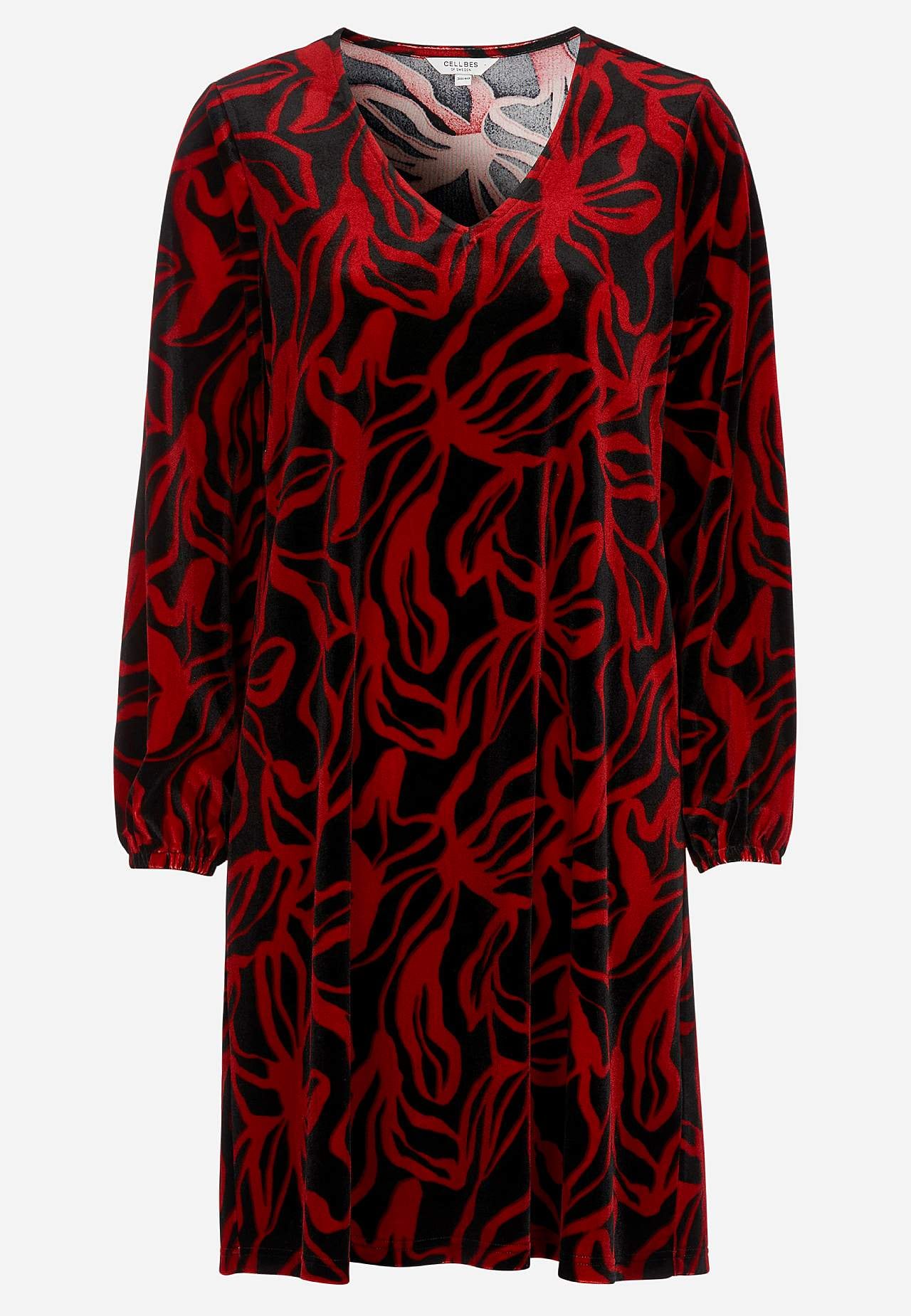 V-neck velvet dress