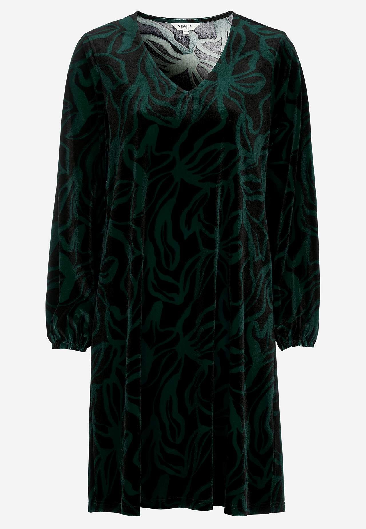 V-neck velvet dress