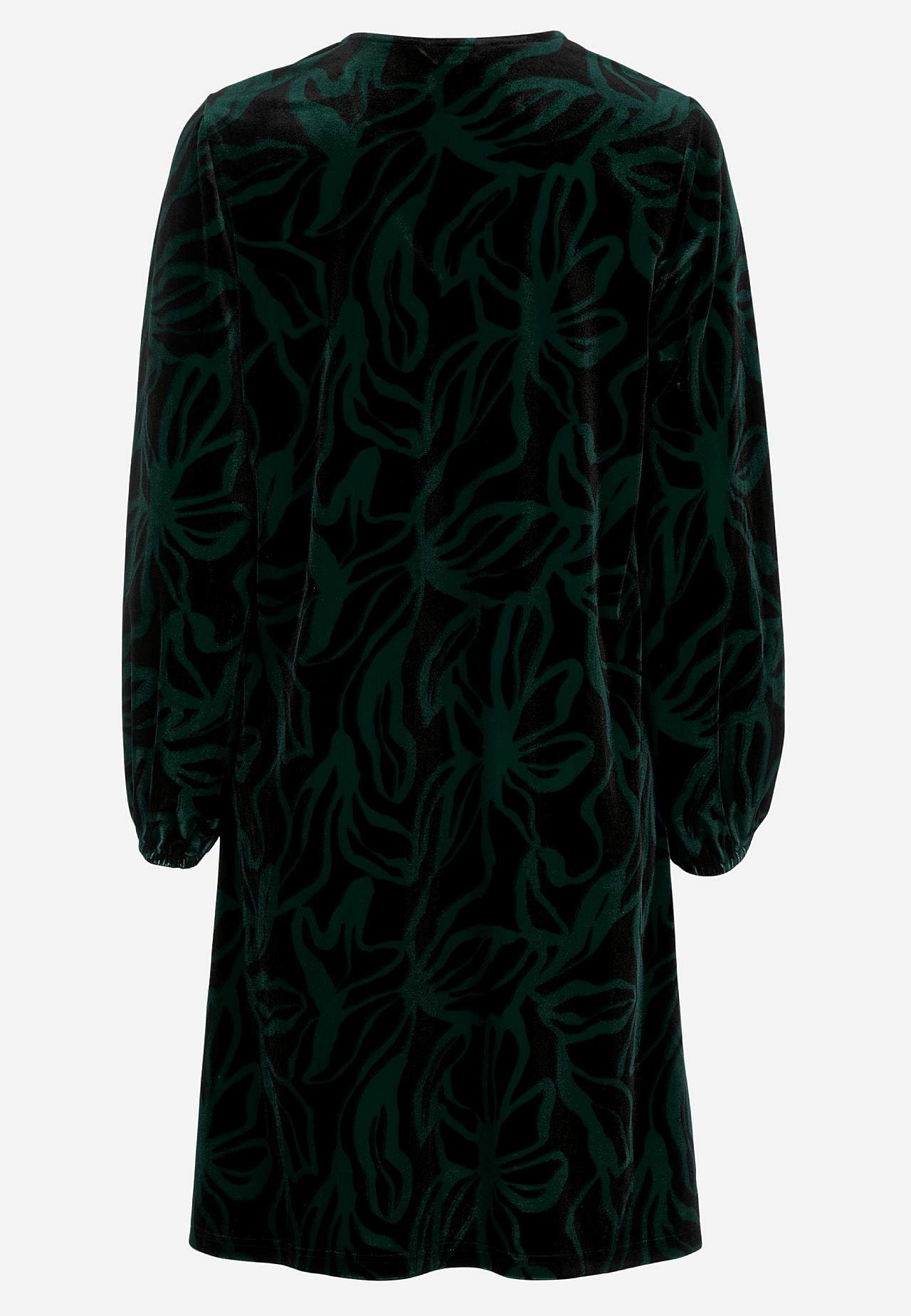 V-neck velvet dress