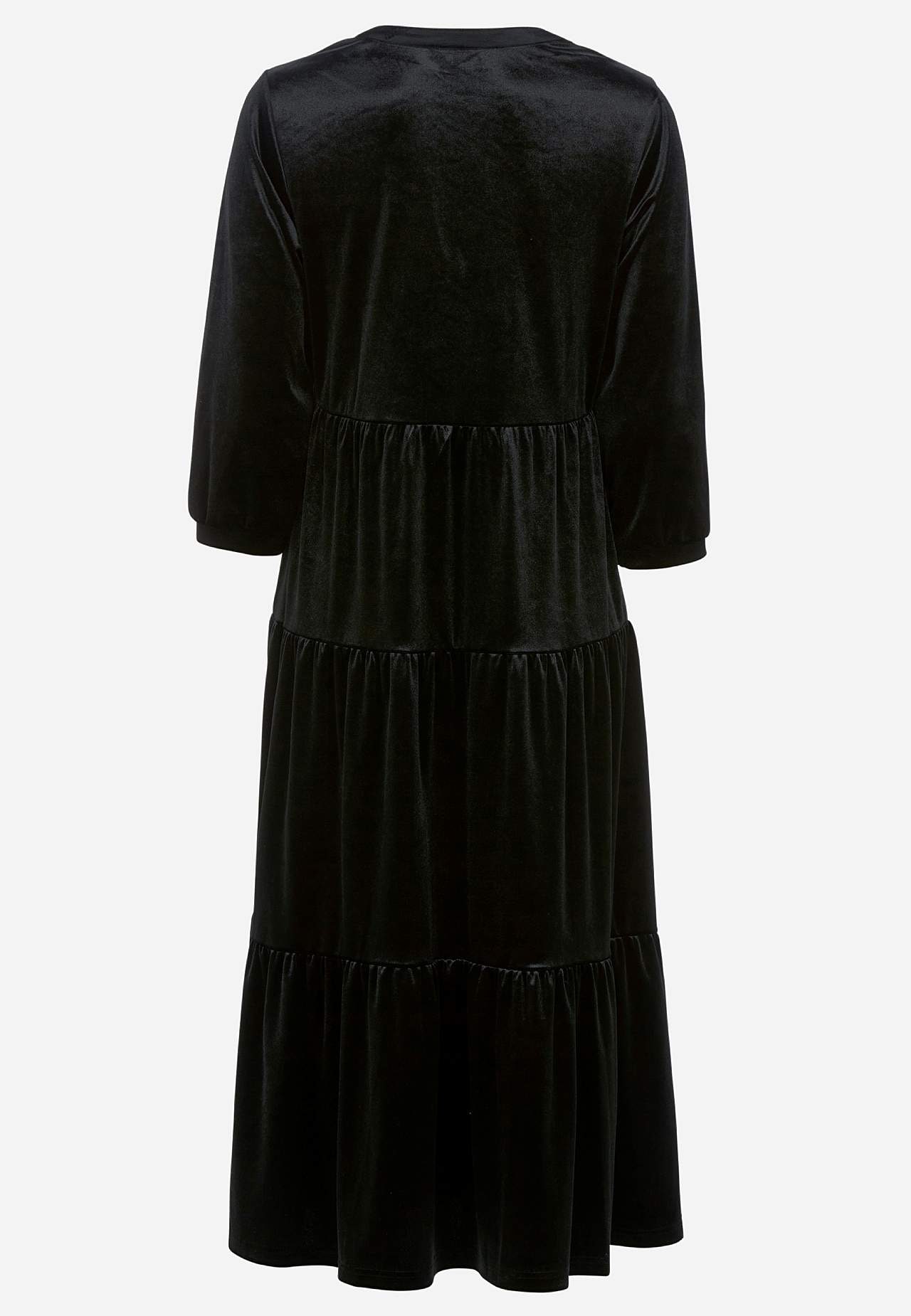 Velvet dress with frill