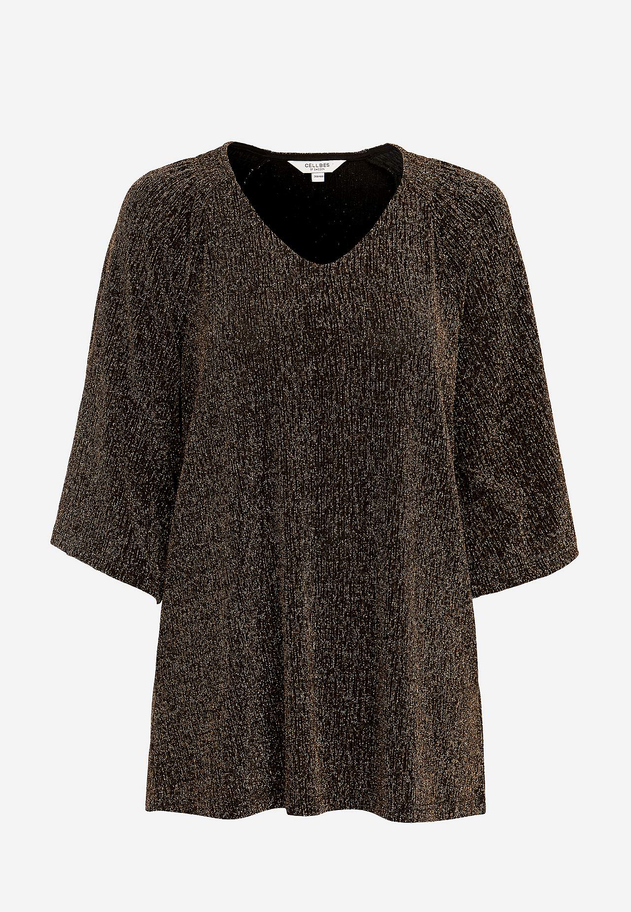 Party tunic with glittery threads