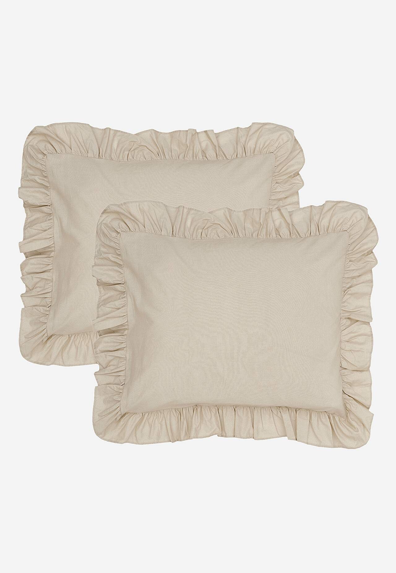 Pillow case with frill 50x60 cm Organic cotton 2-pack