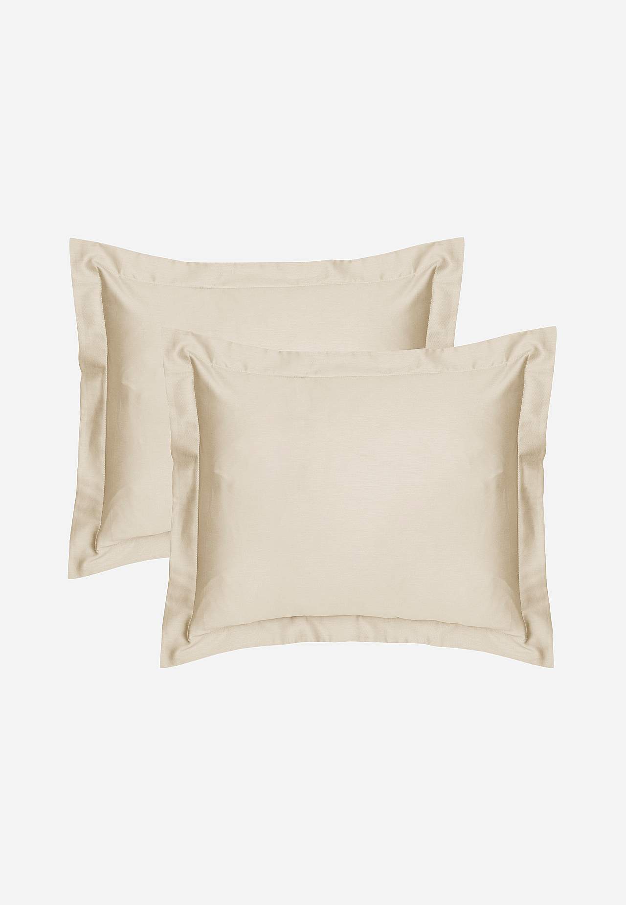 Pudebetræk i satin med vinge 50x60 cm Økologisk bomuld 2-pack billede