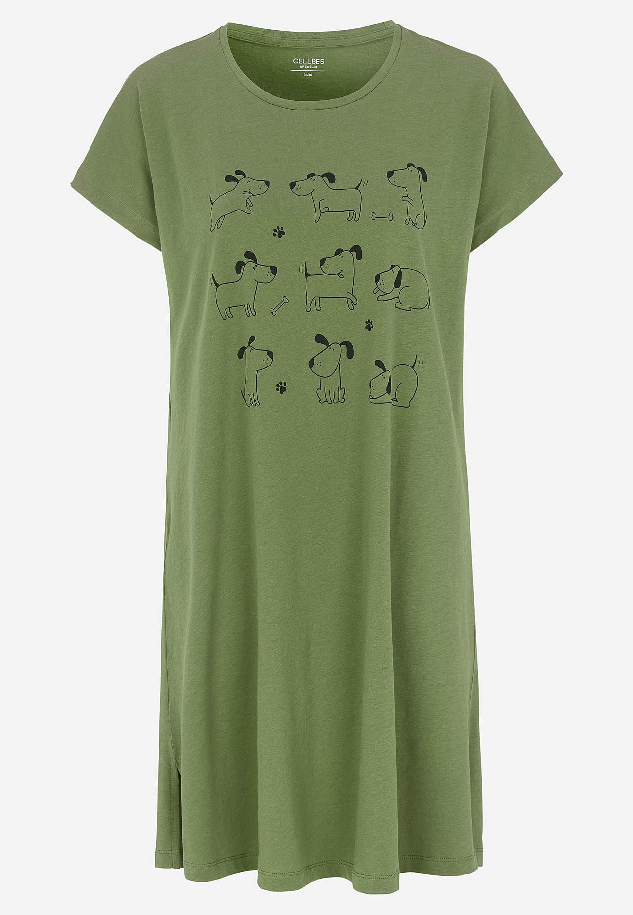 Patterned nightdress in cotton