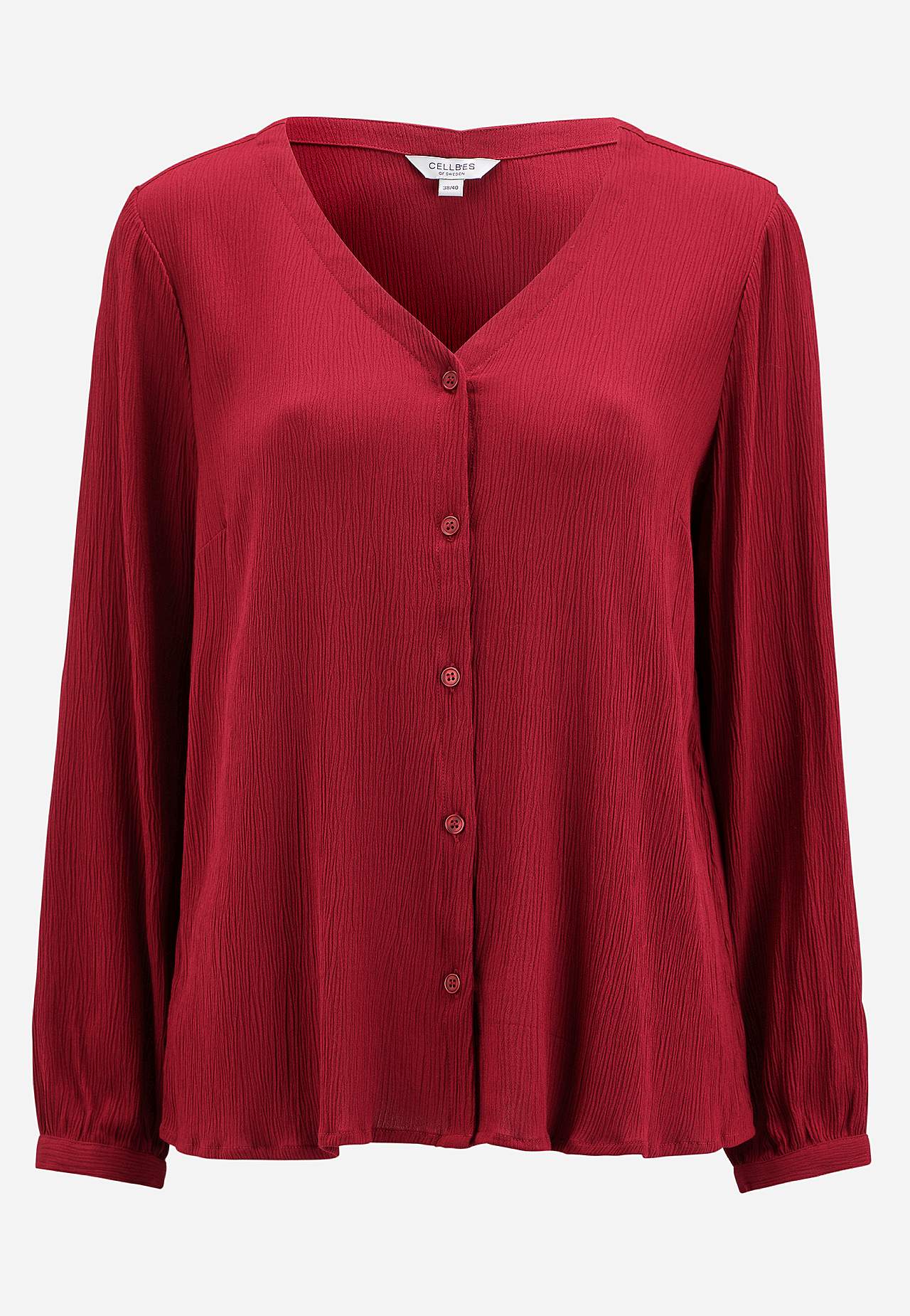 Blouse with crêpe quality