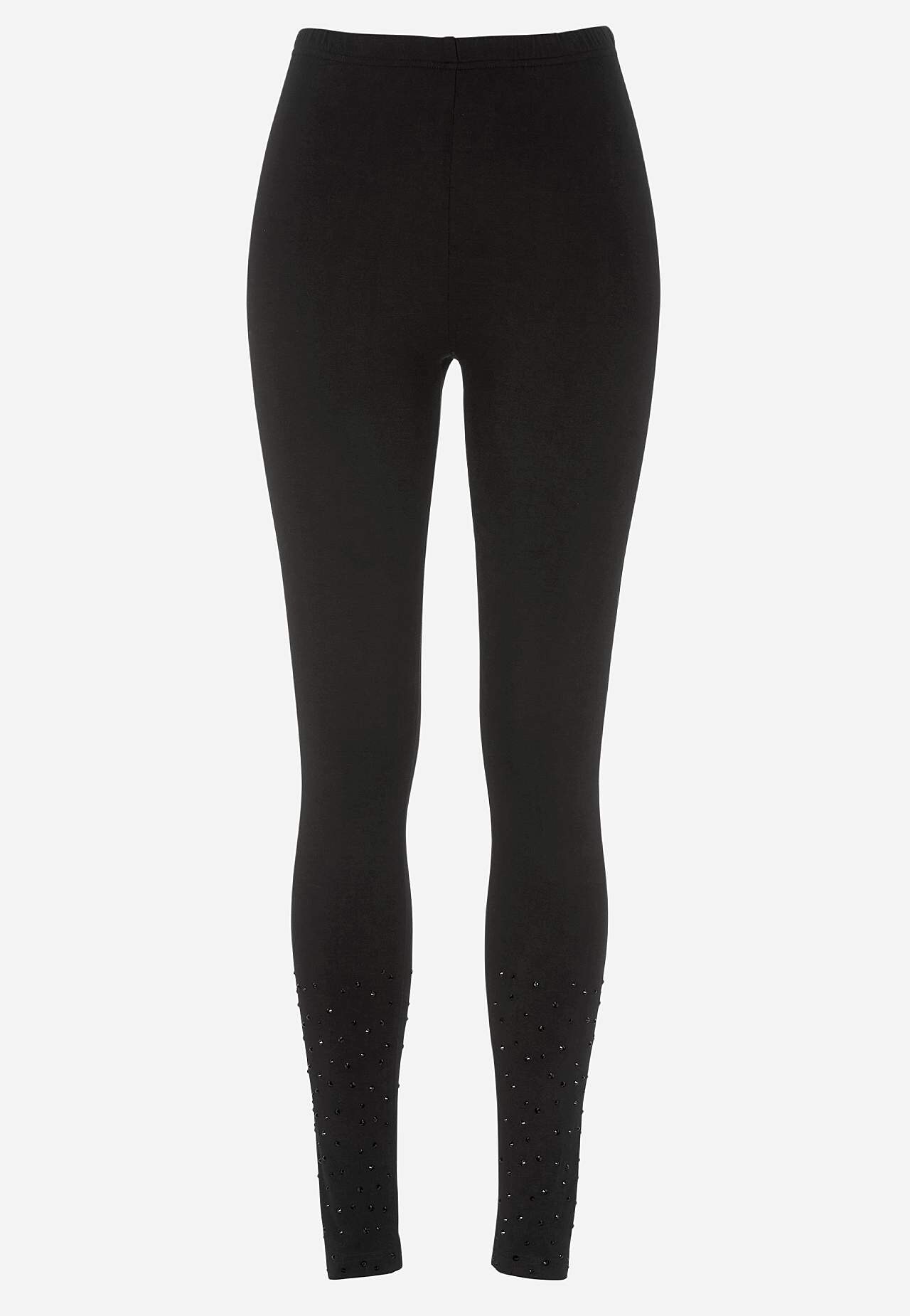 Leggings with glittery details