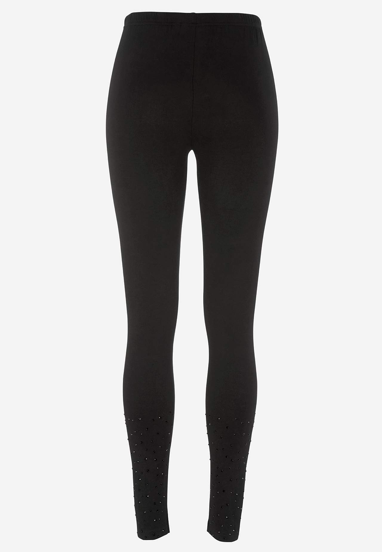 Leggings with glittery details