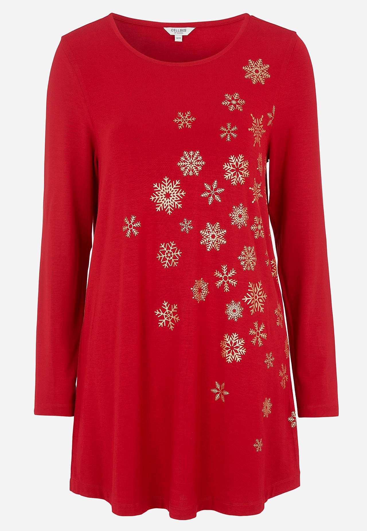 Jersey tuniq with Christmas motif
