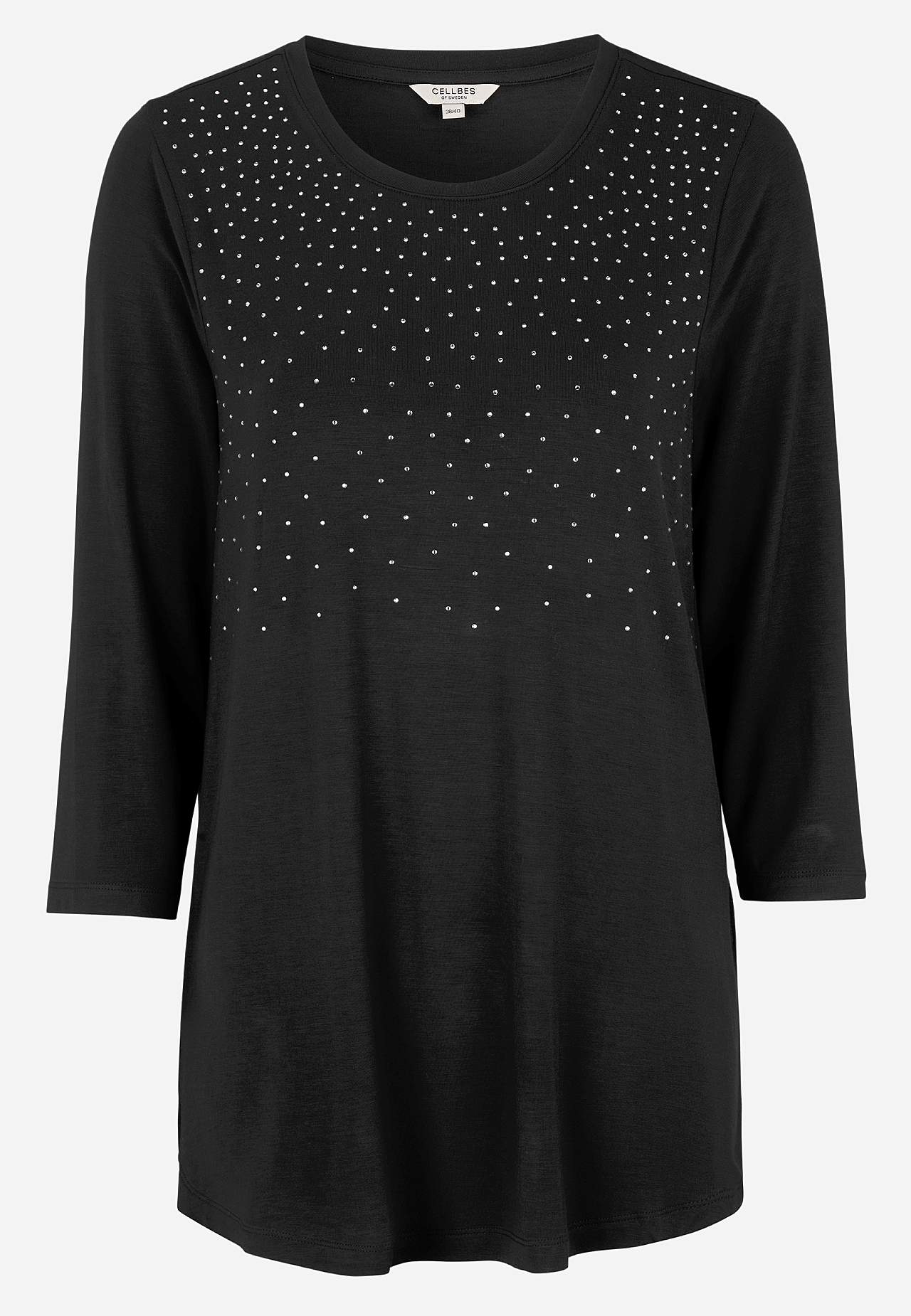 Jersey tuniq with rhinestone details