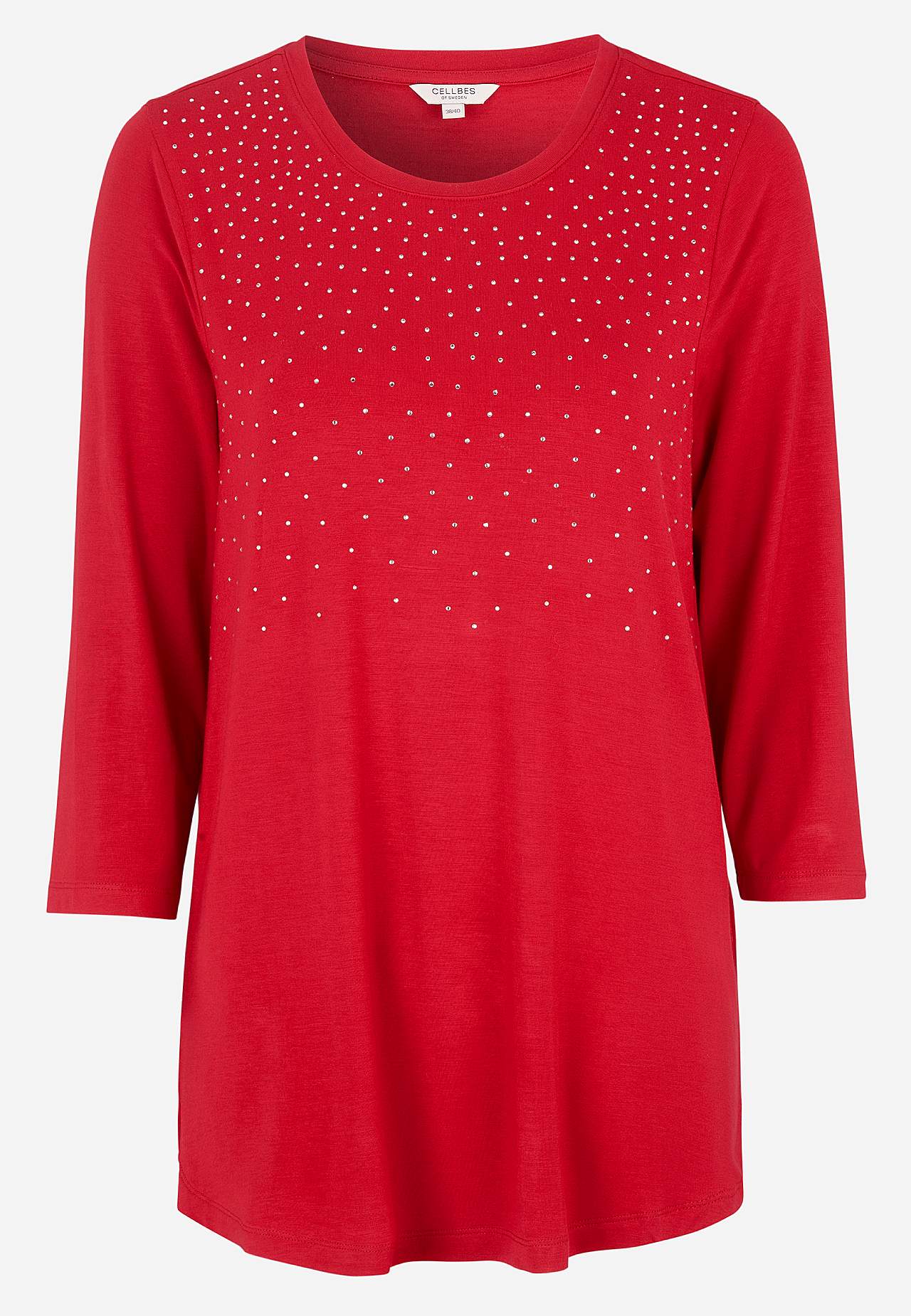 Jersey tuniq with rhinestone details