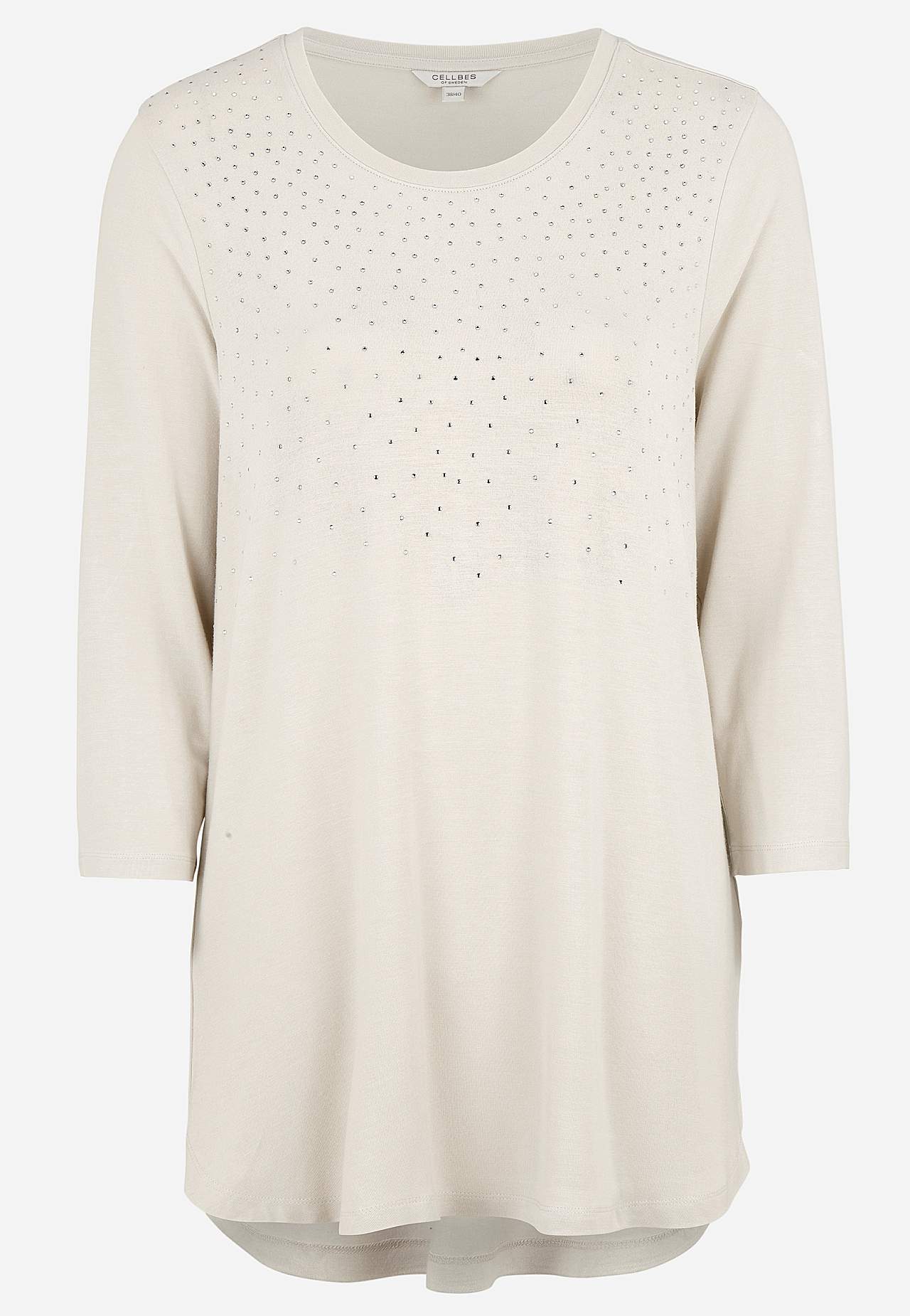 Jersey tuniq with rhinestone details
