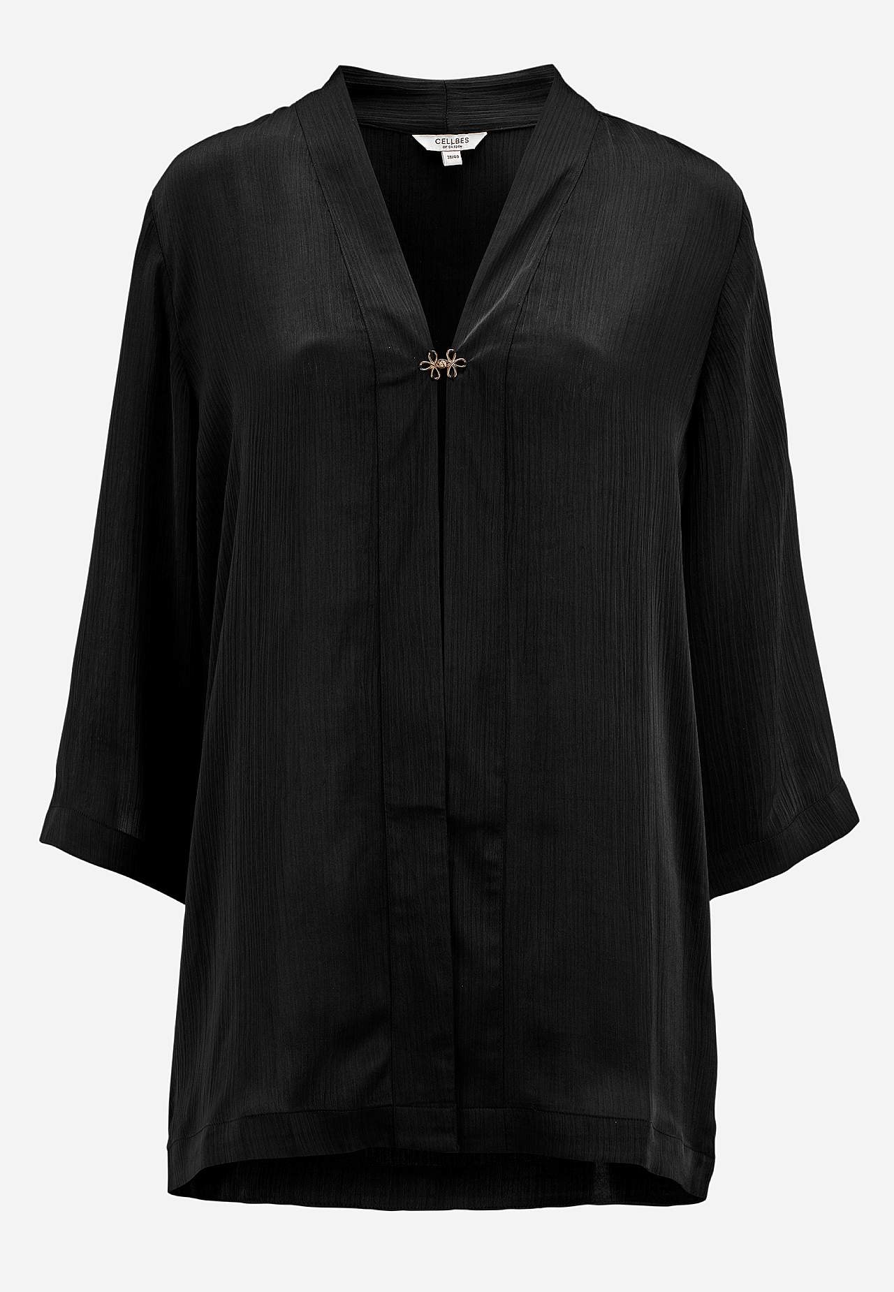 Open party tunic with gold coloured buckle