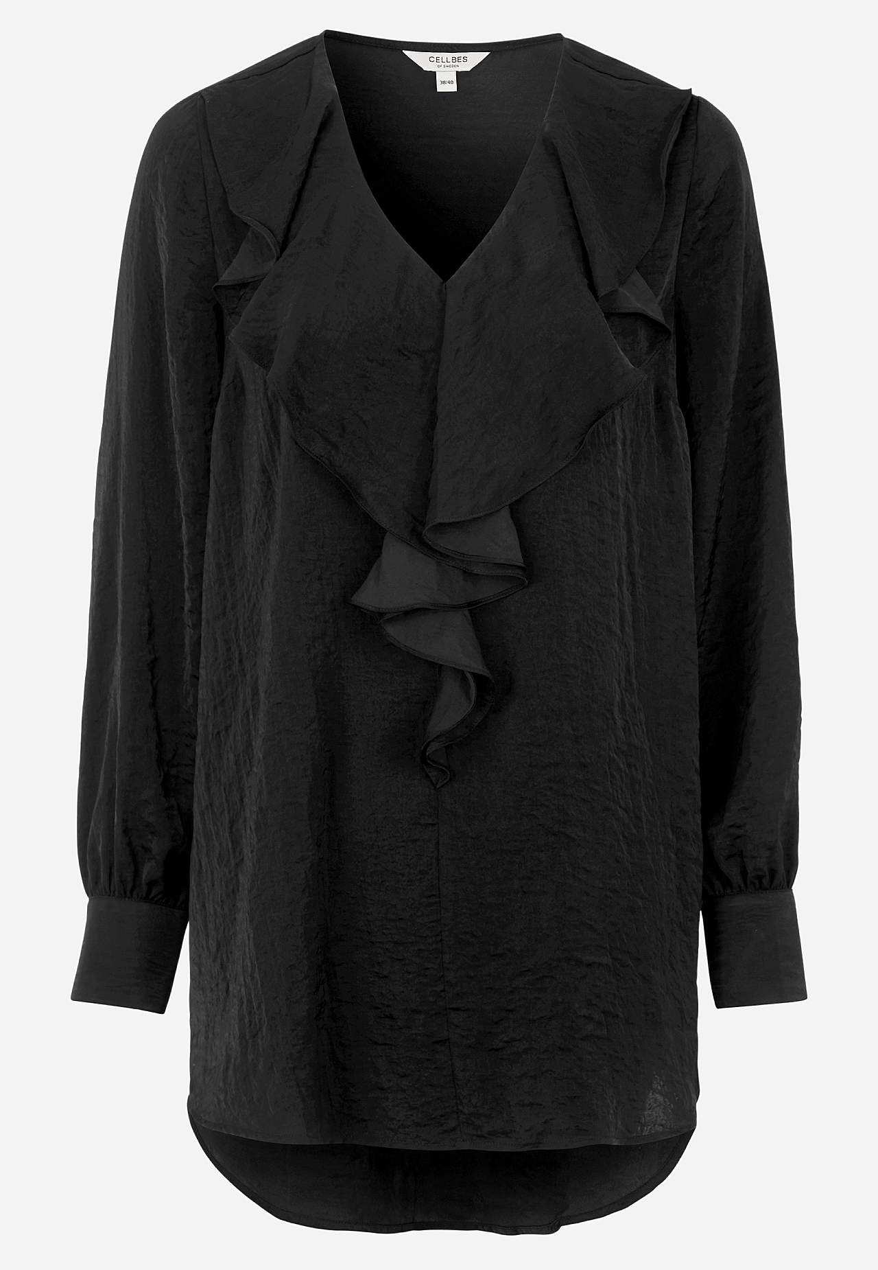 Tunic with frill collar