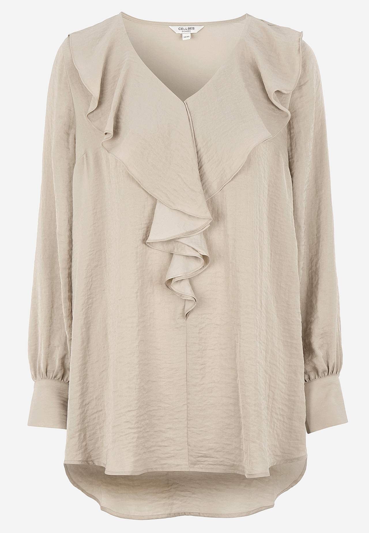 Tunic with frill collar