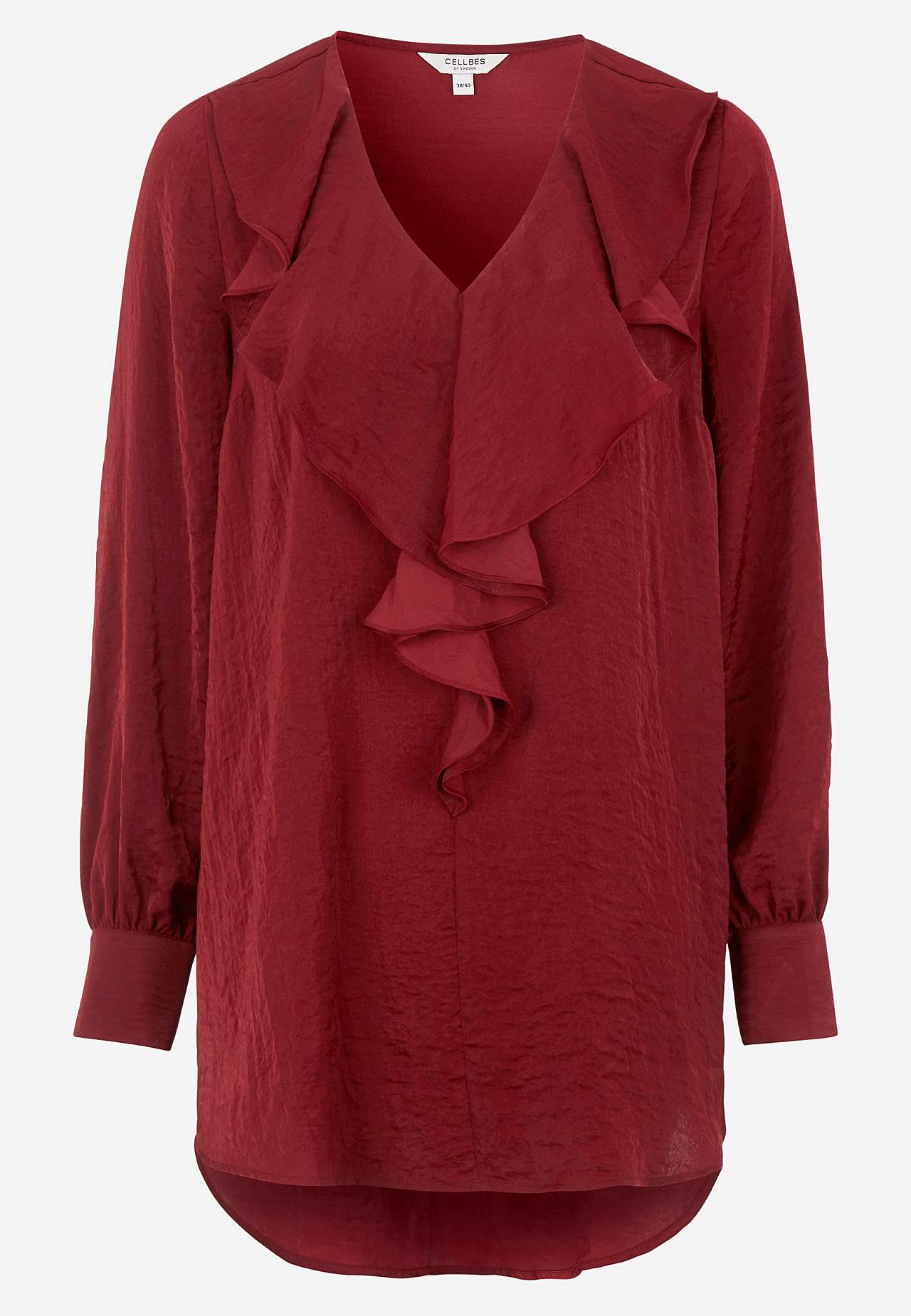 Tunic with frill collar