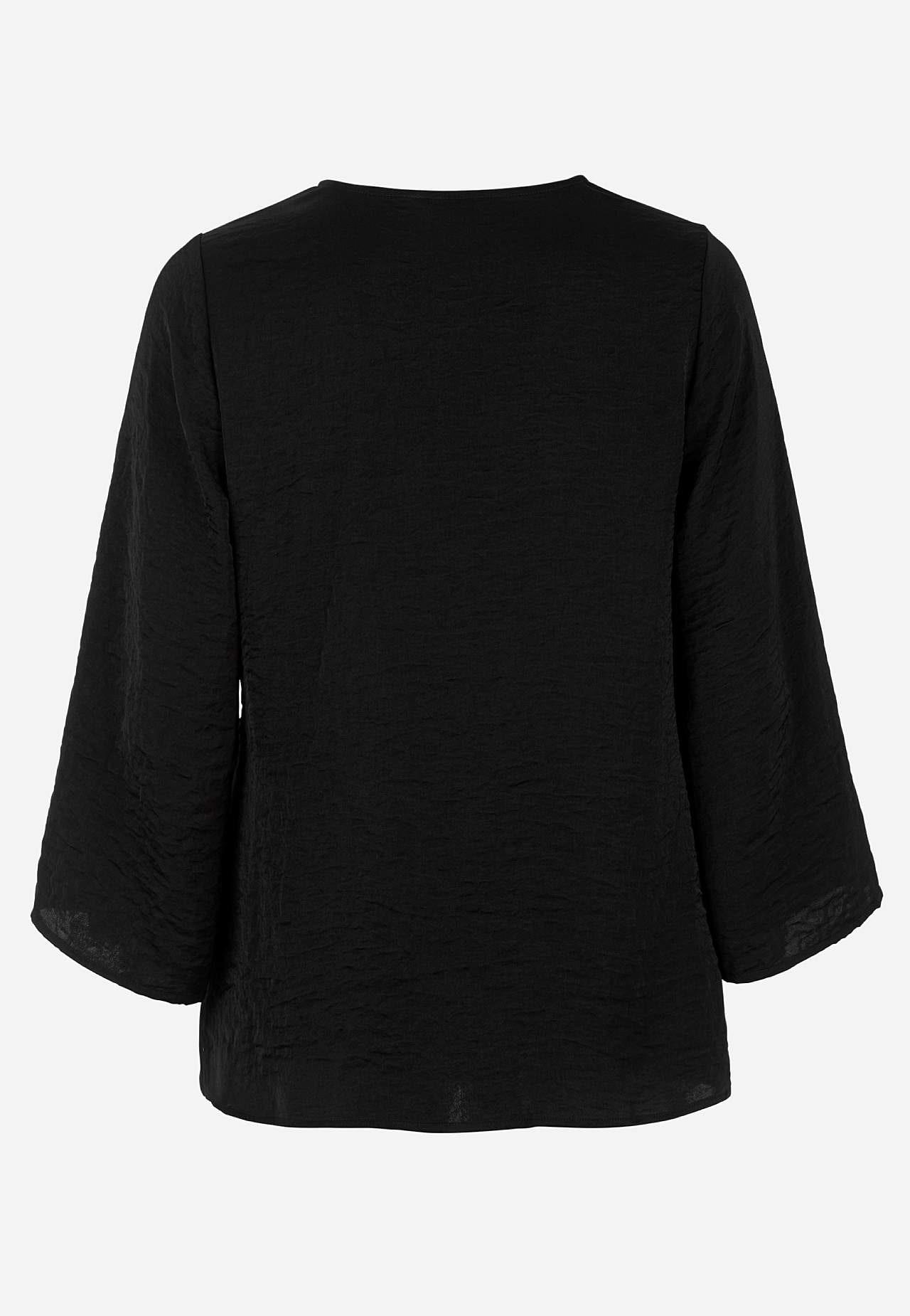 Blouse with tie band