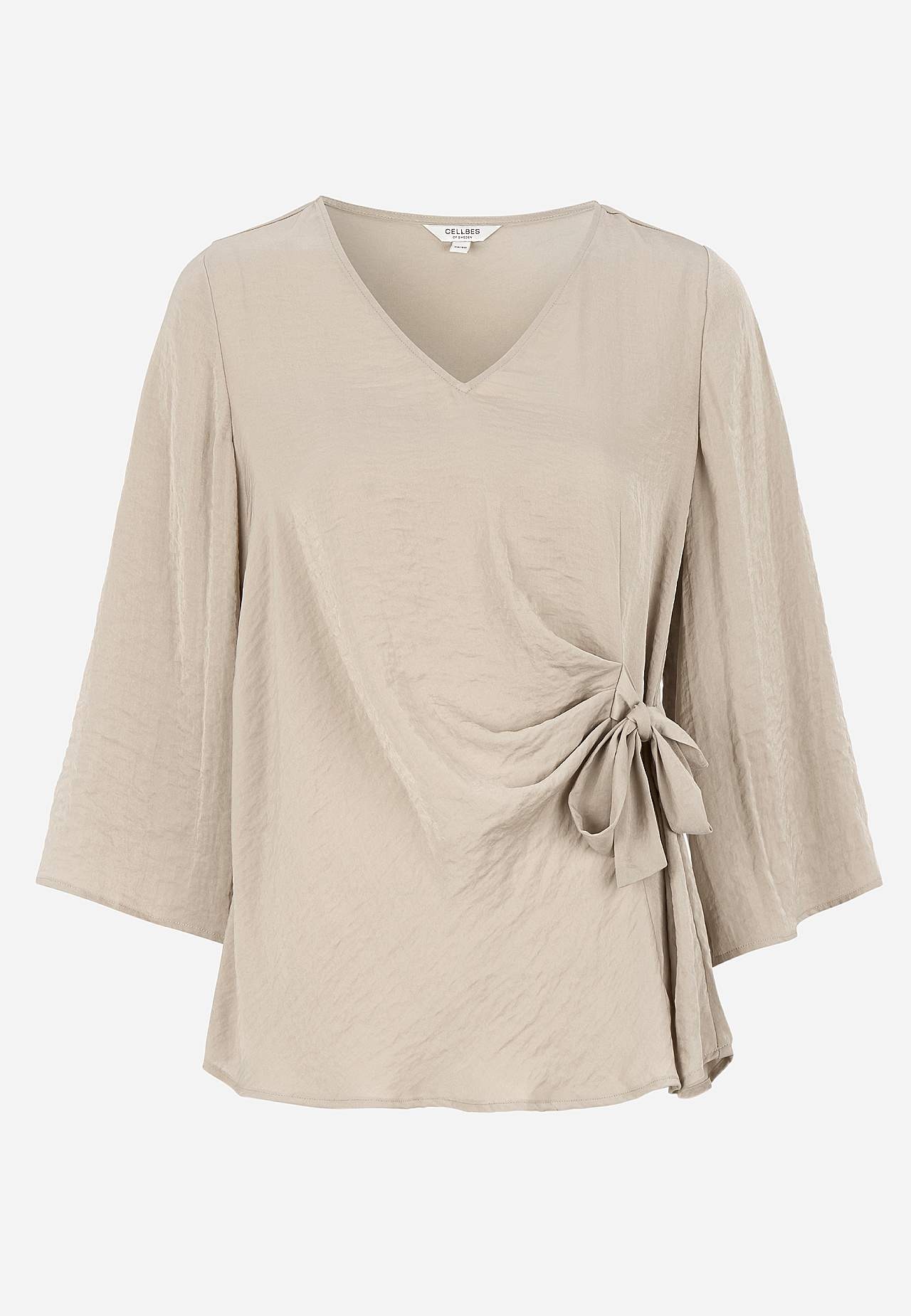 Blouse with tie band