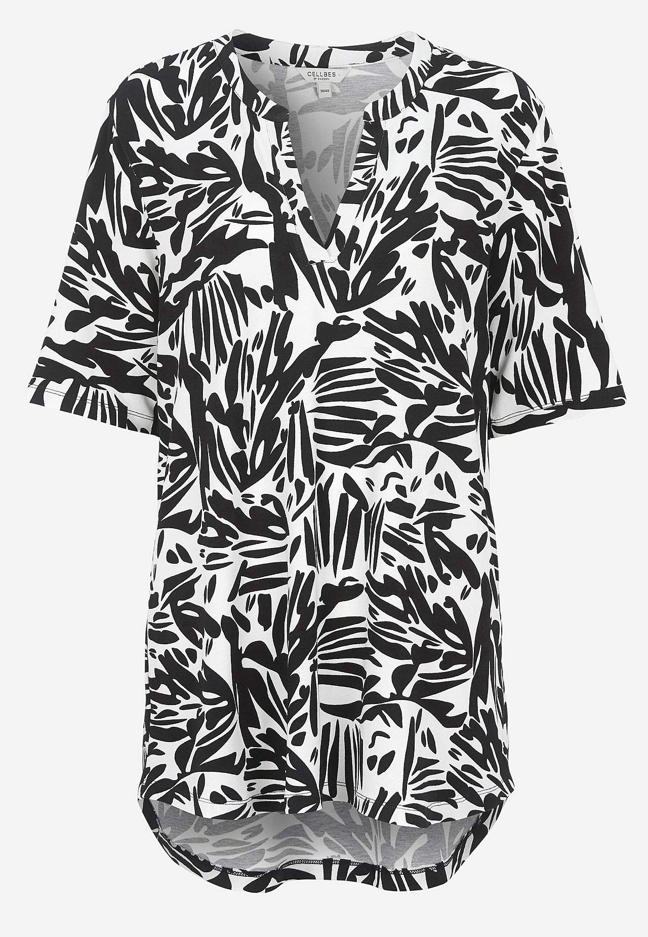 V-neck jersey tuniq