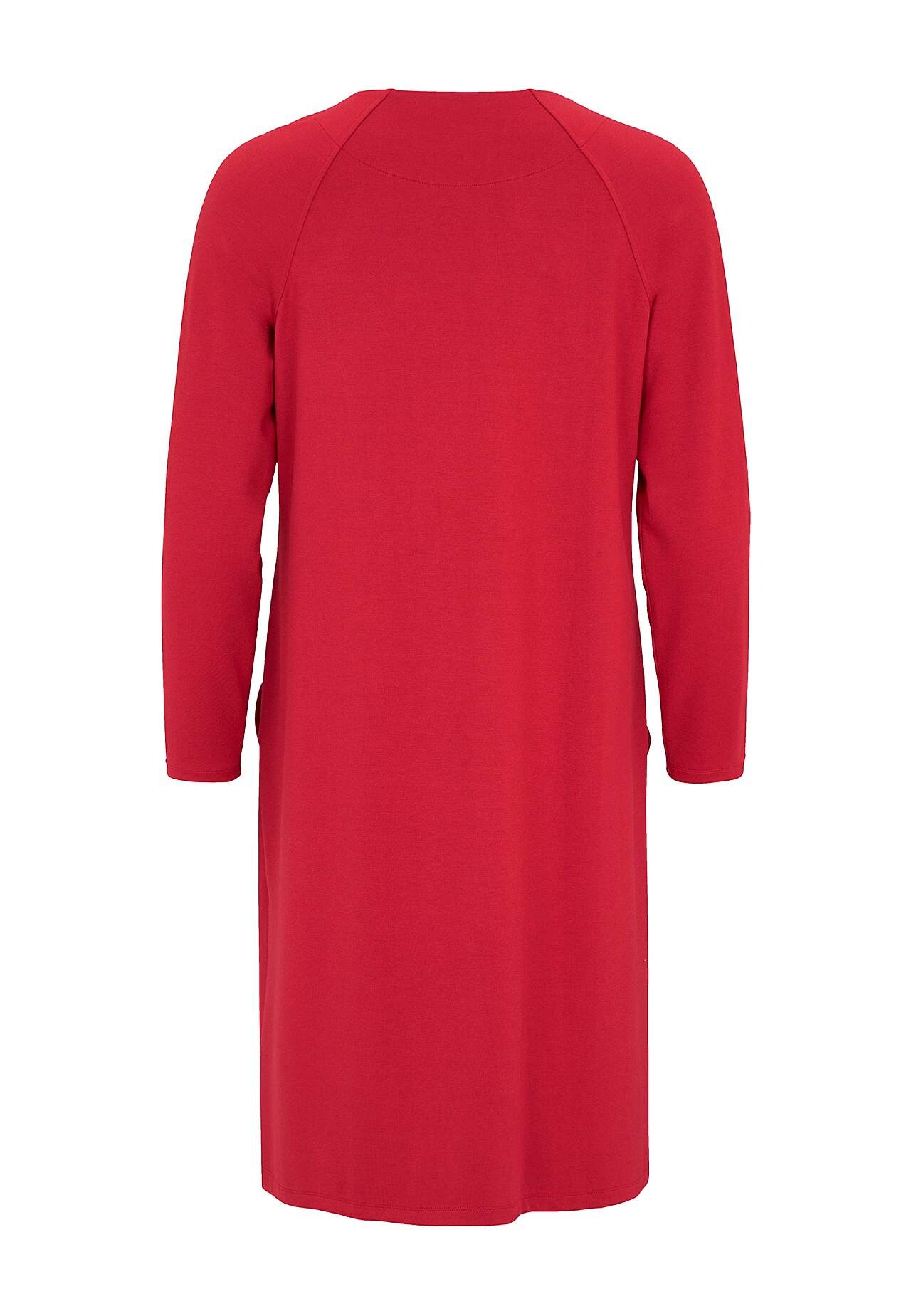 Jersey dress with button decor