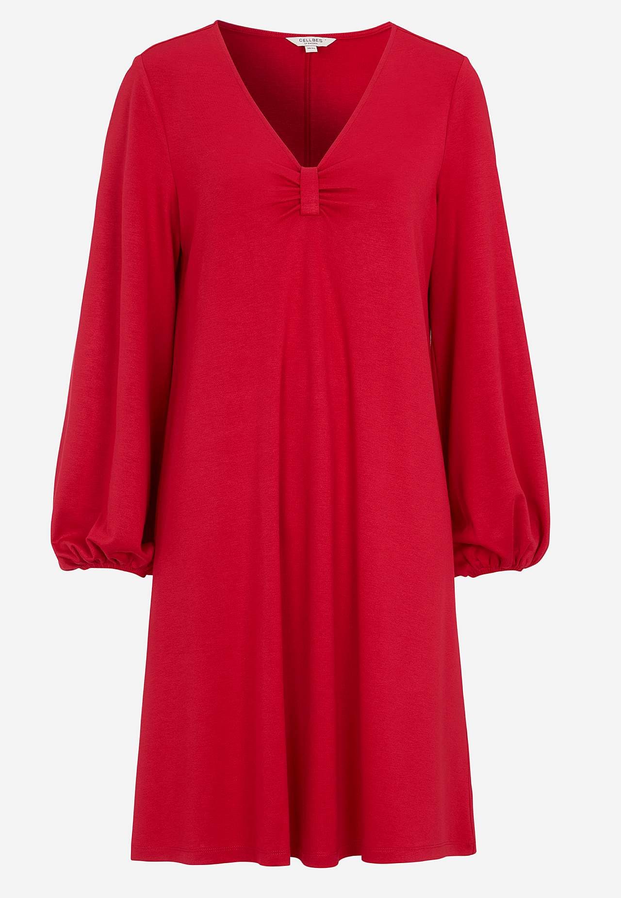 Jersey dress with gathering