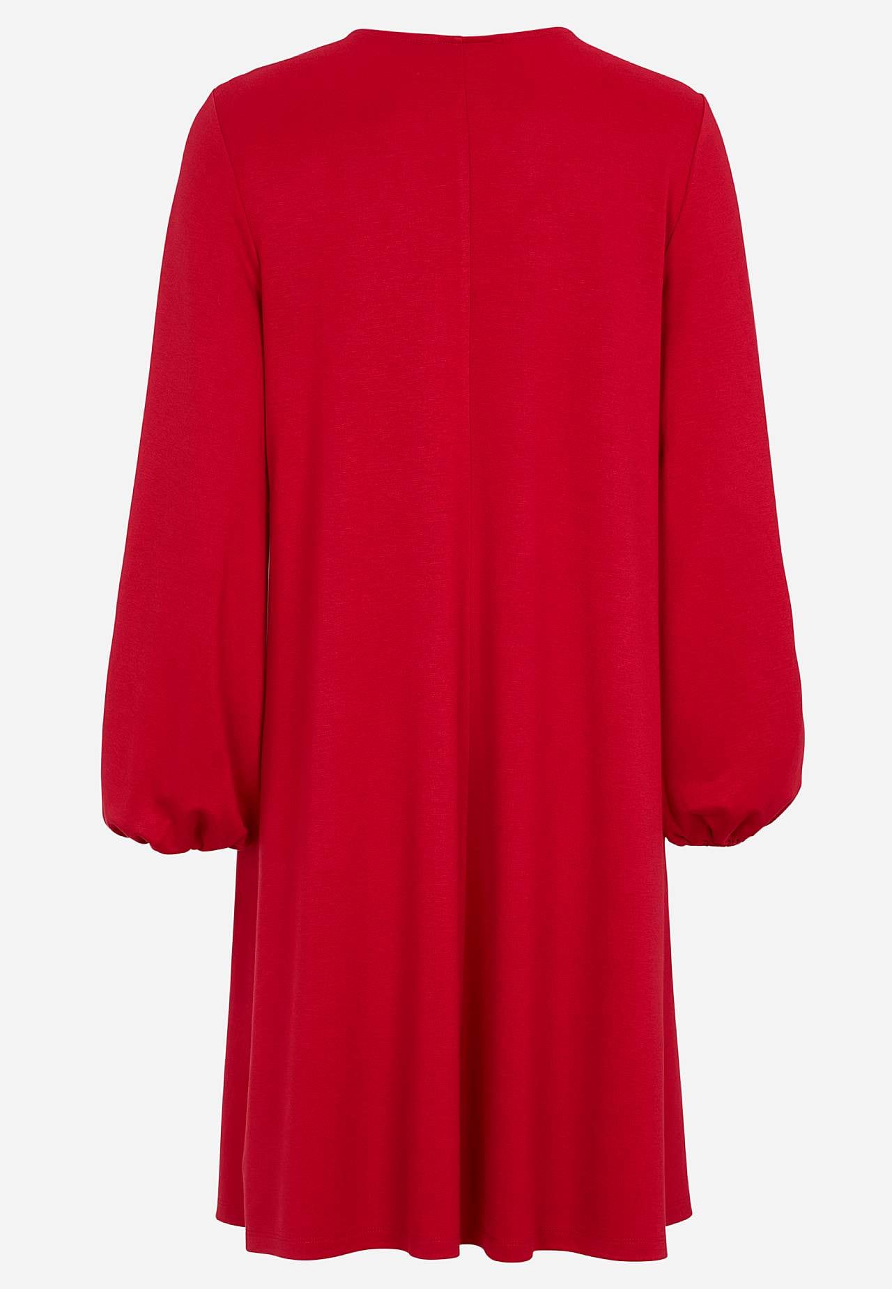 Jersey dress with gathering