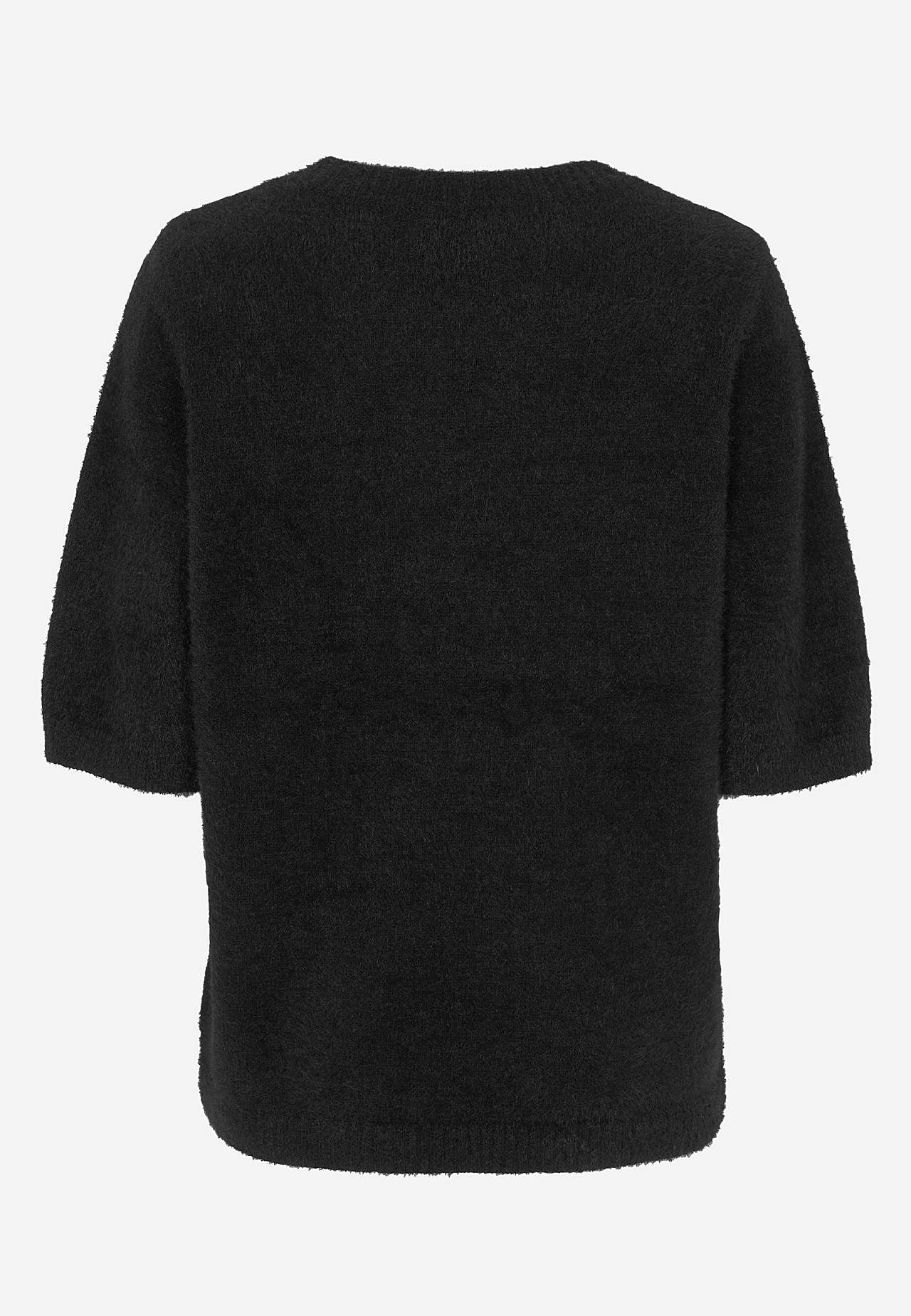 Short-sleeved knit jumper