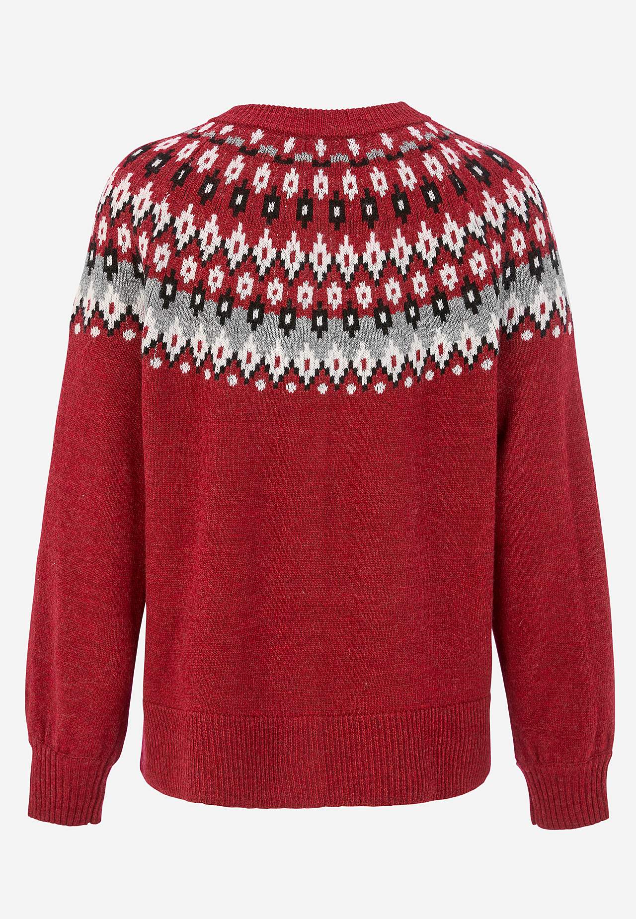 Jacquard patterned cardigan